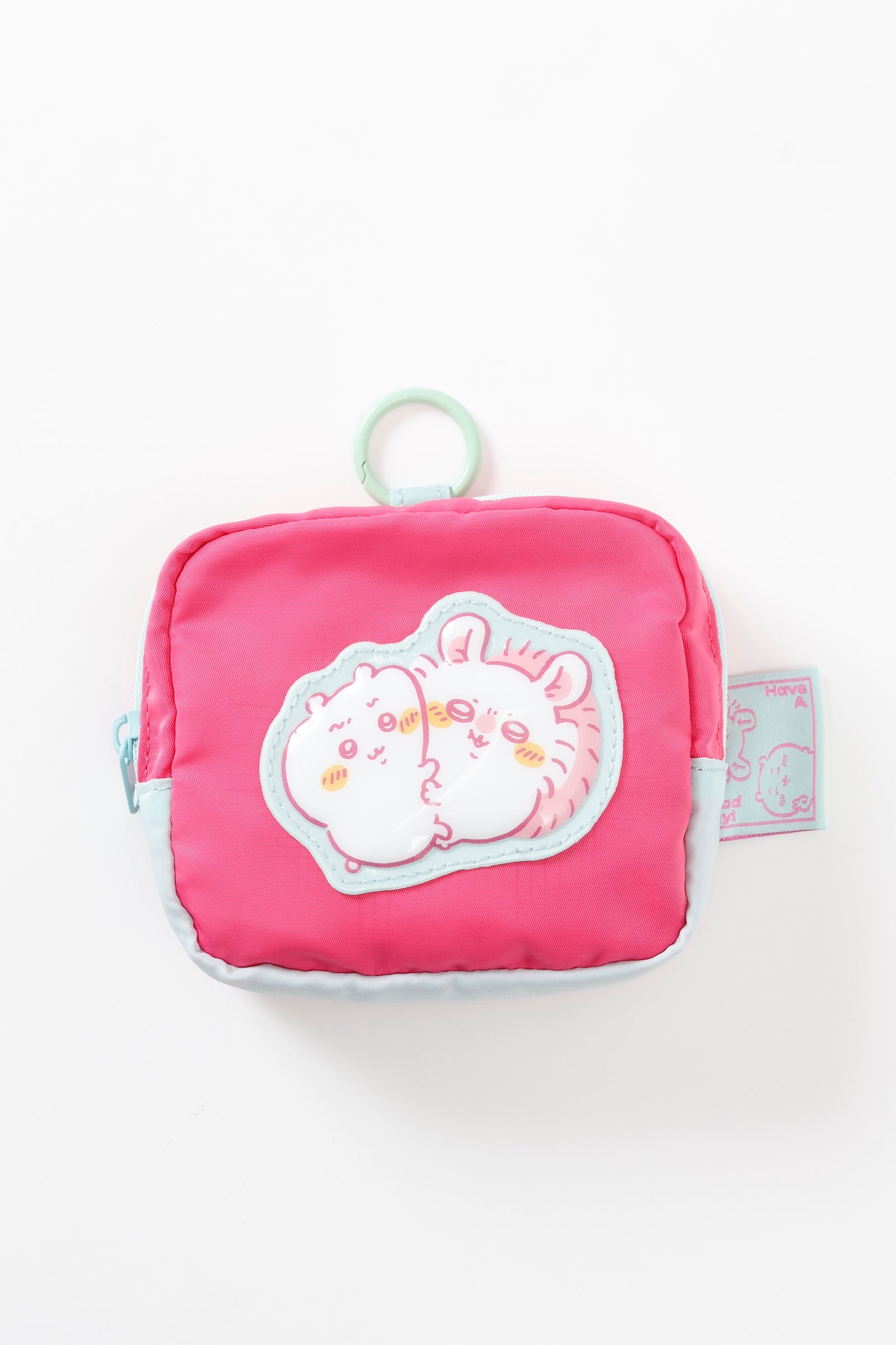 モモンガ　サンリオ、きのこ ちいかわポーチ ちいかわ ぷっくりアップリケポーチ ちいかわ＆モモンガ ピンク ONE