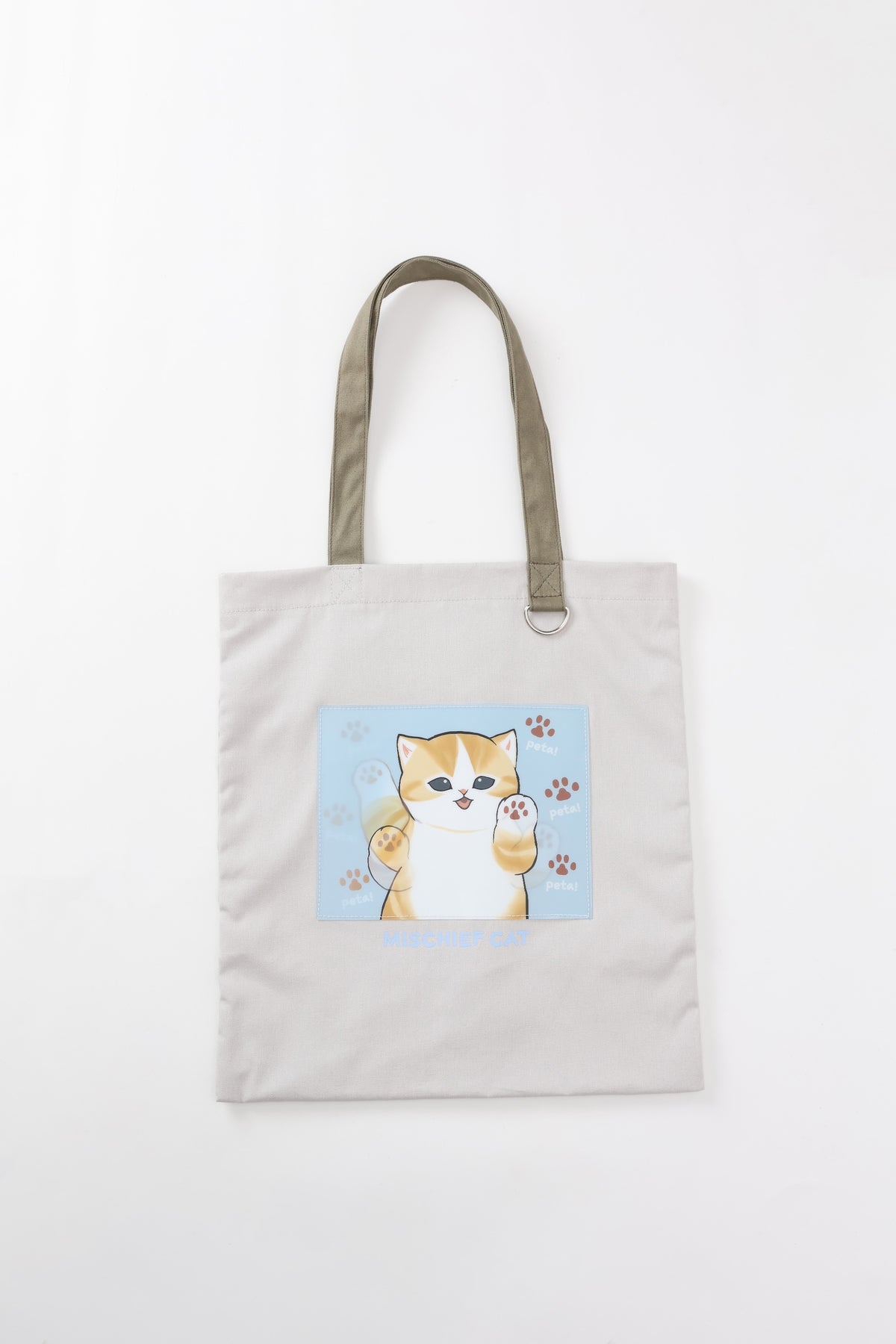 mofusand レンチキュラートートバッグ MISCHIEF CAT ナチュラル ONE