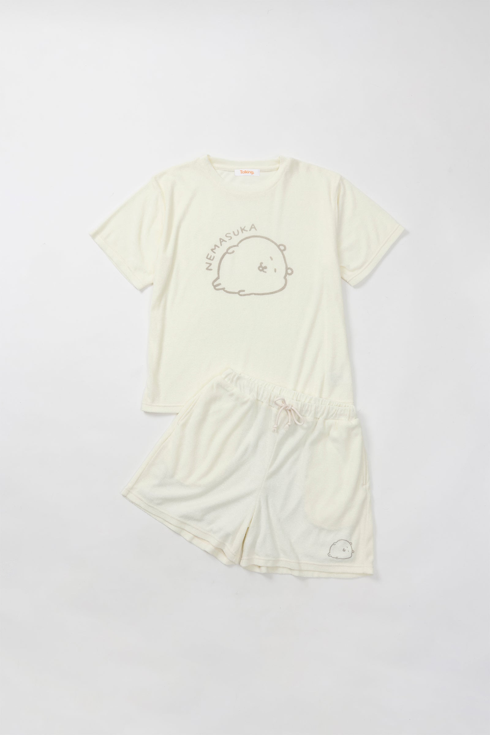 ナガノキャラクターズ ルームウェアセットアップ ねますか アイボリー