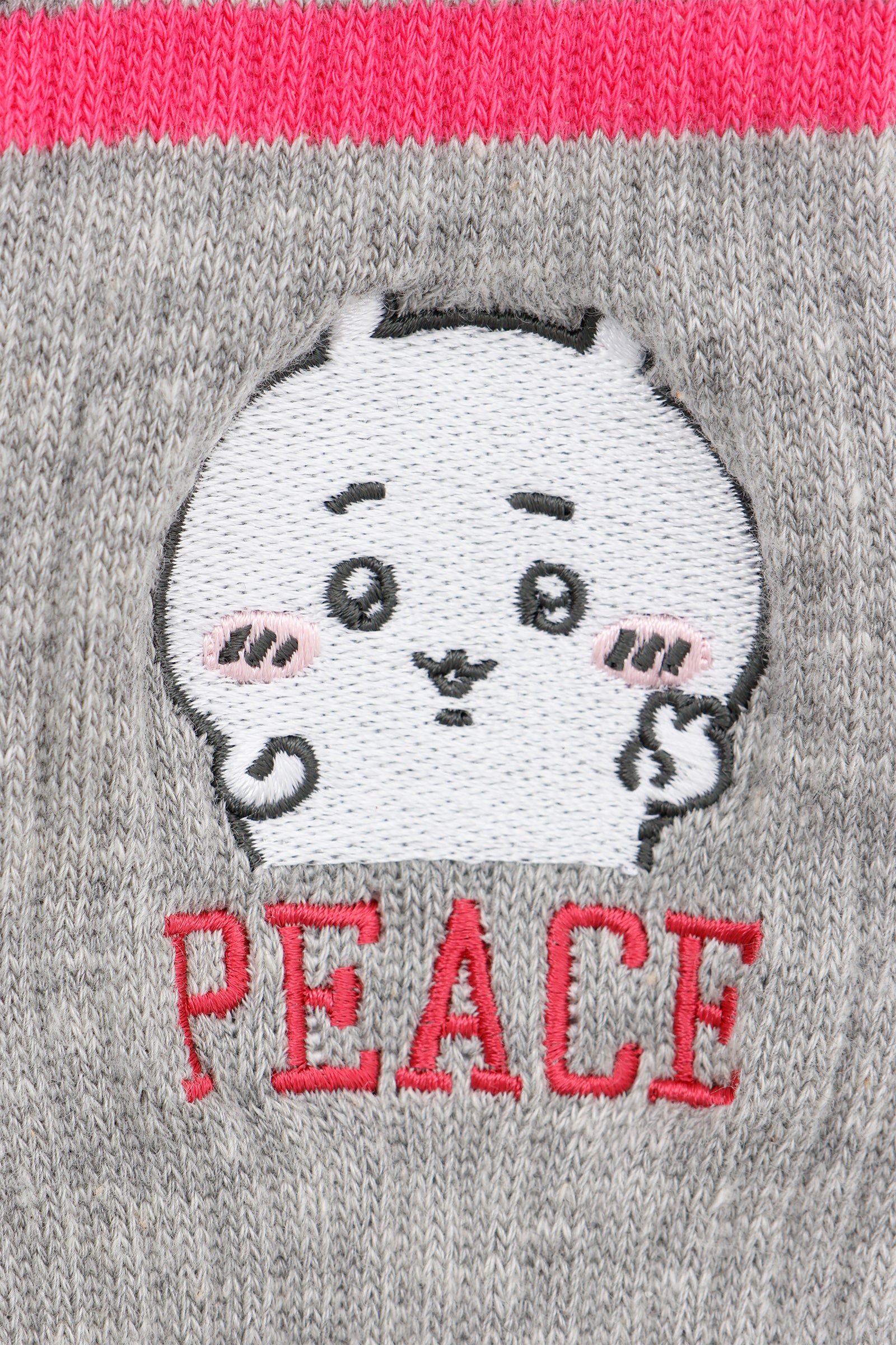 【2BUY10%OFF対象商品】ちいかわ ソックス ピース ちいかわ 杢グレー 23-25cm