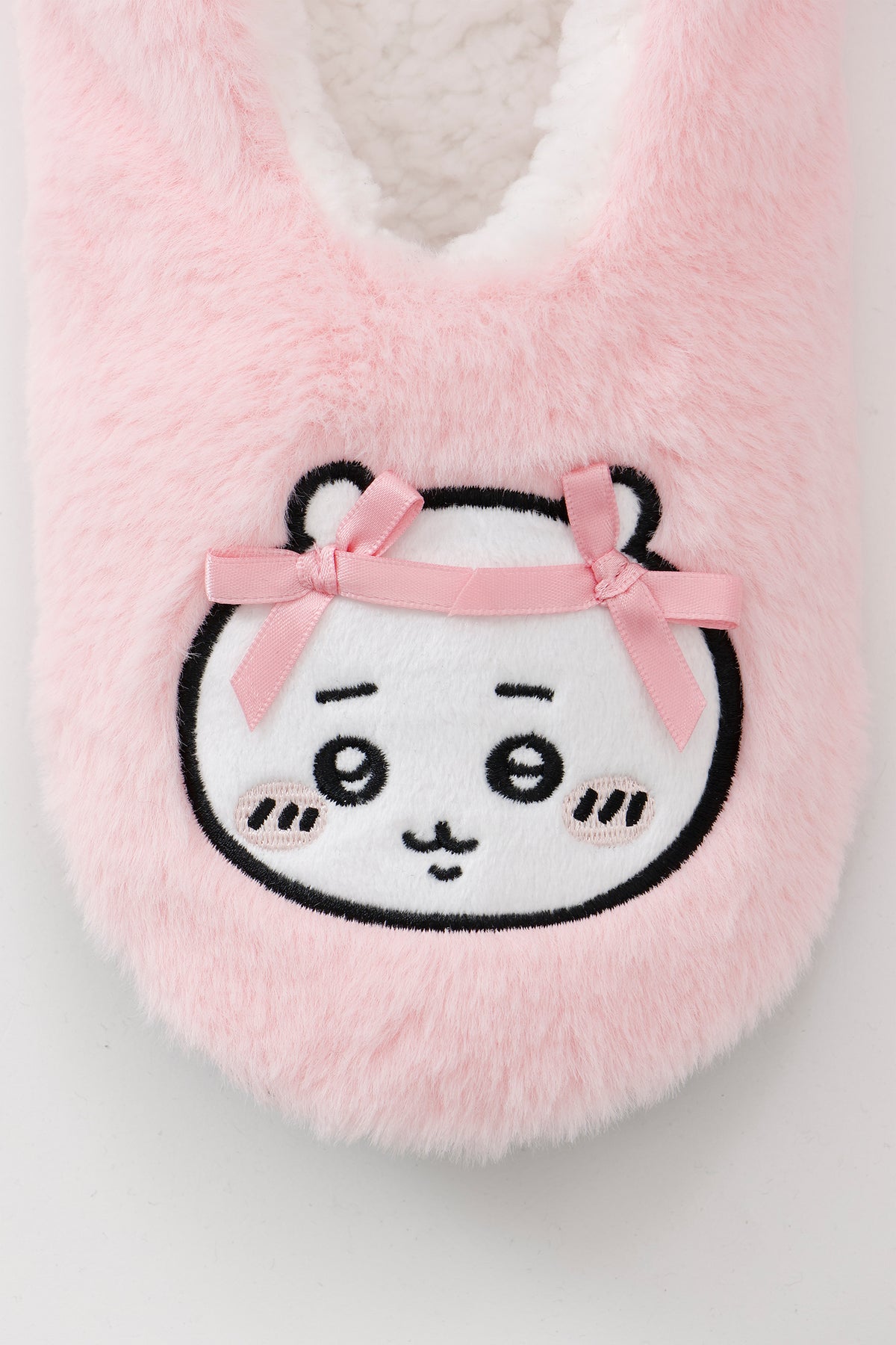 【追加生産予約】ちいかわ ルームシューズ ちいかわリボン ピンク