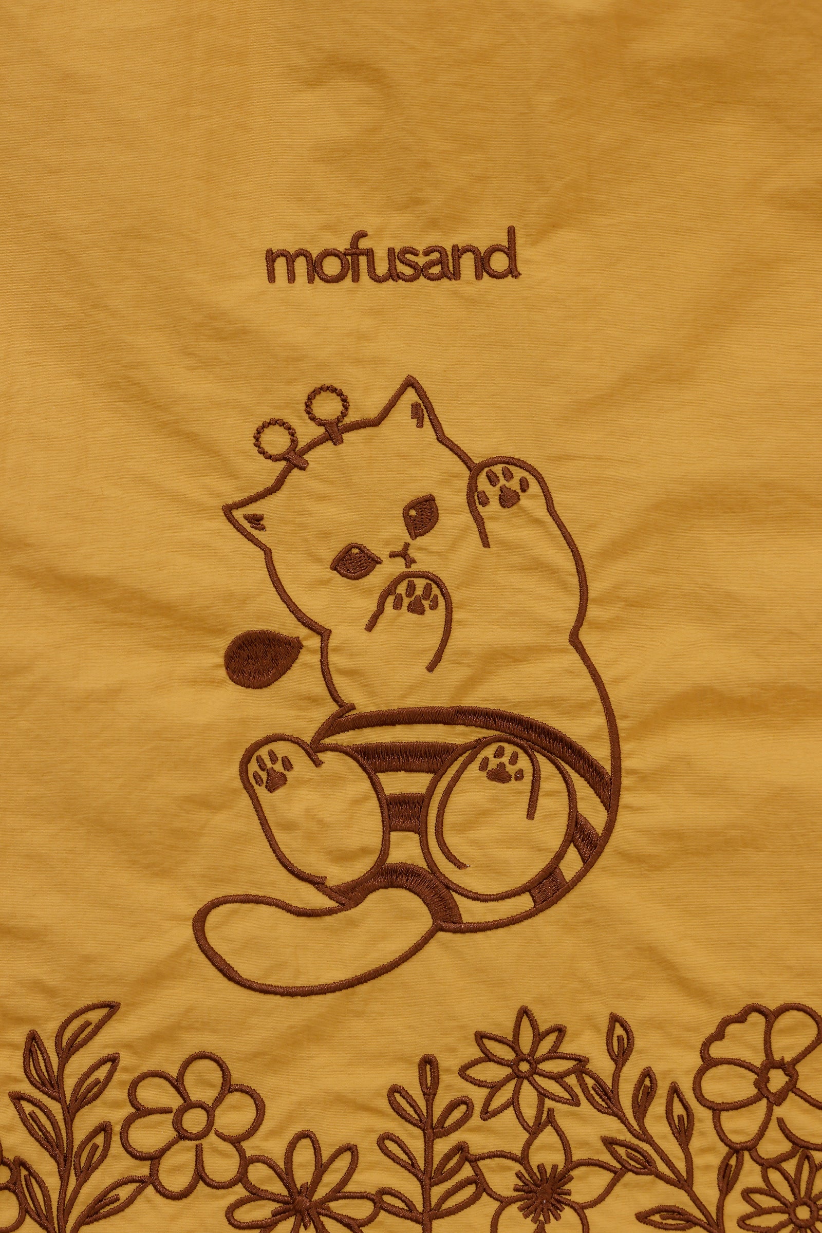 mofusand 刺繍トートバッグ ハチにゃん イエロー