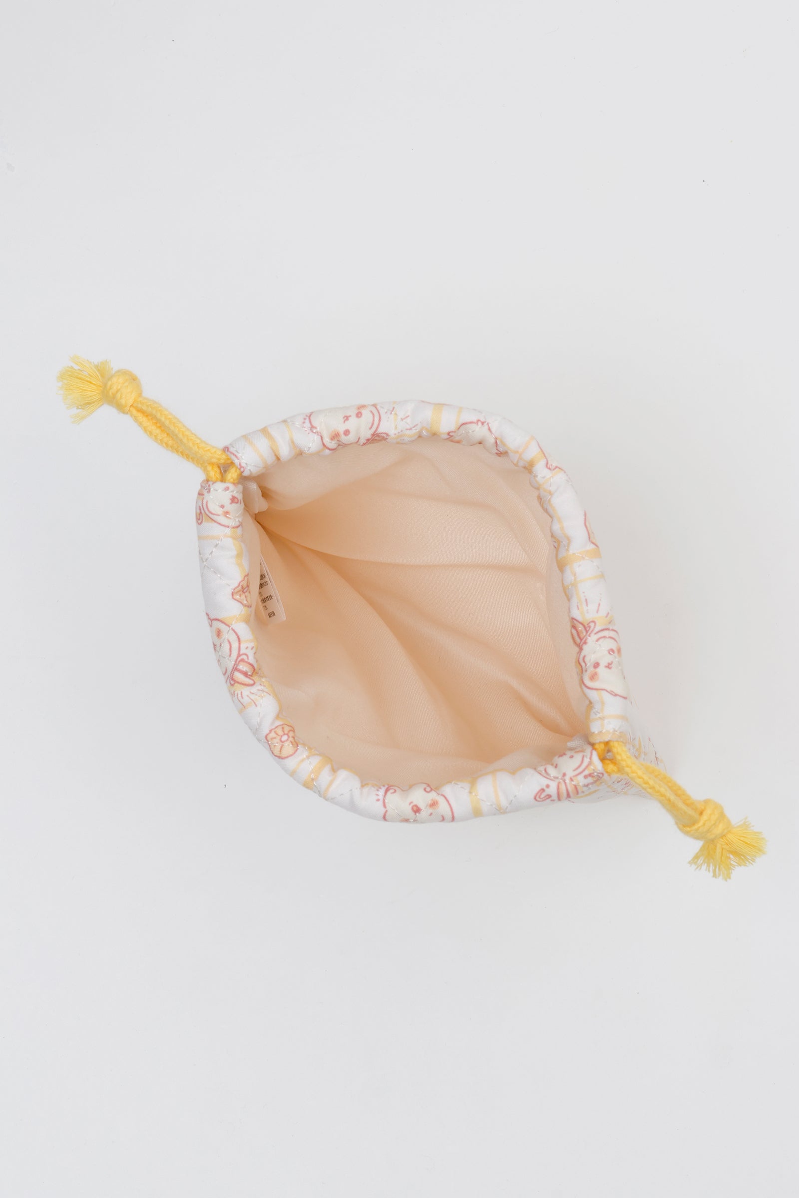 【2BUY10%OFF対象商品】ちいかわ 巾着 ドーナッツ イエロー