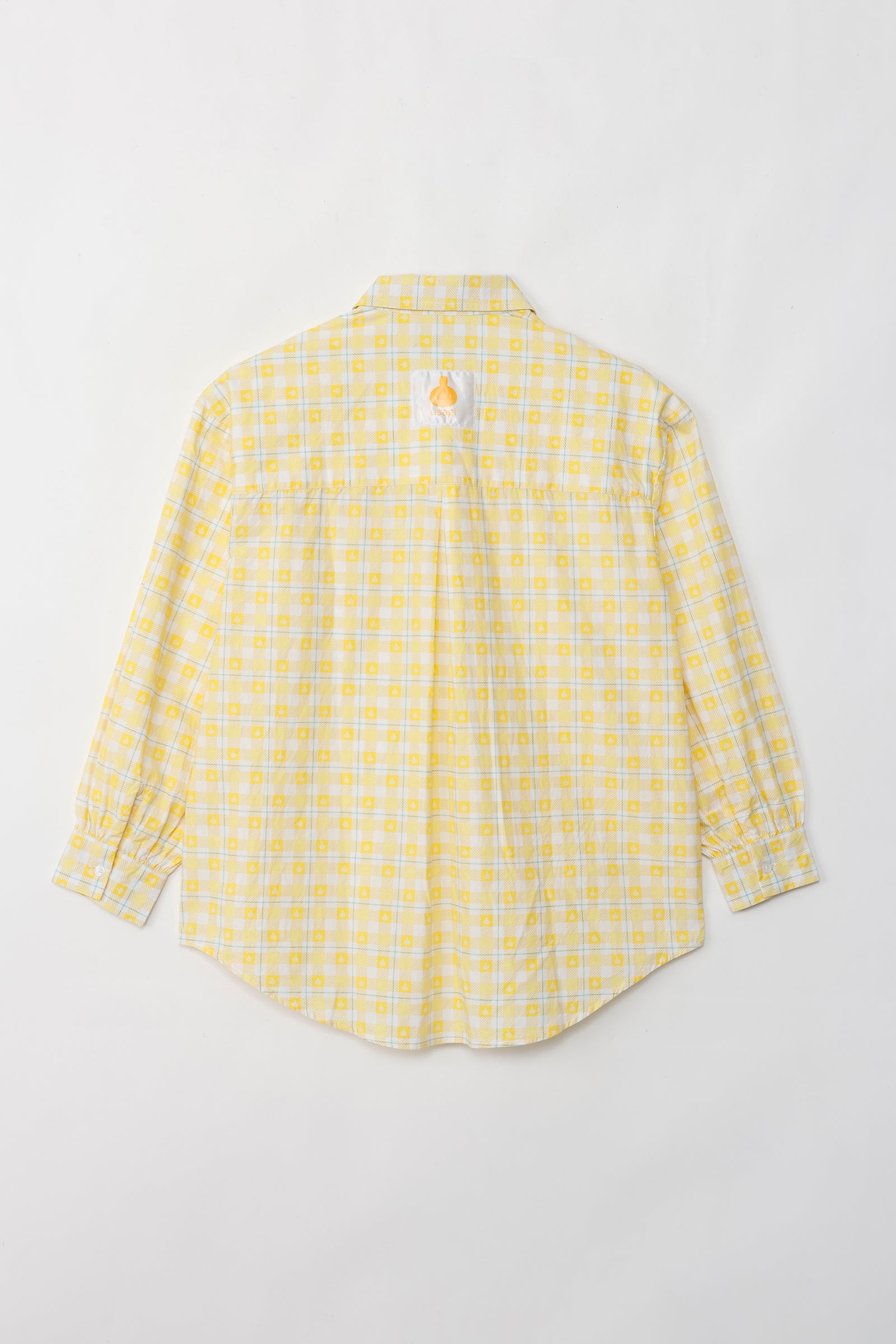 ちいかわ チェックシリーズ シャツ うさぎ イエロー