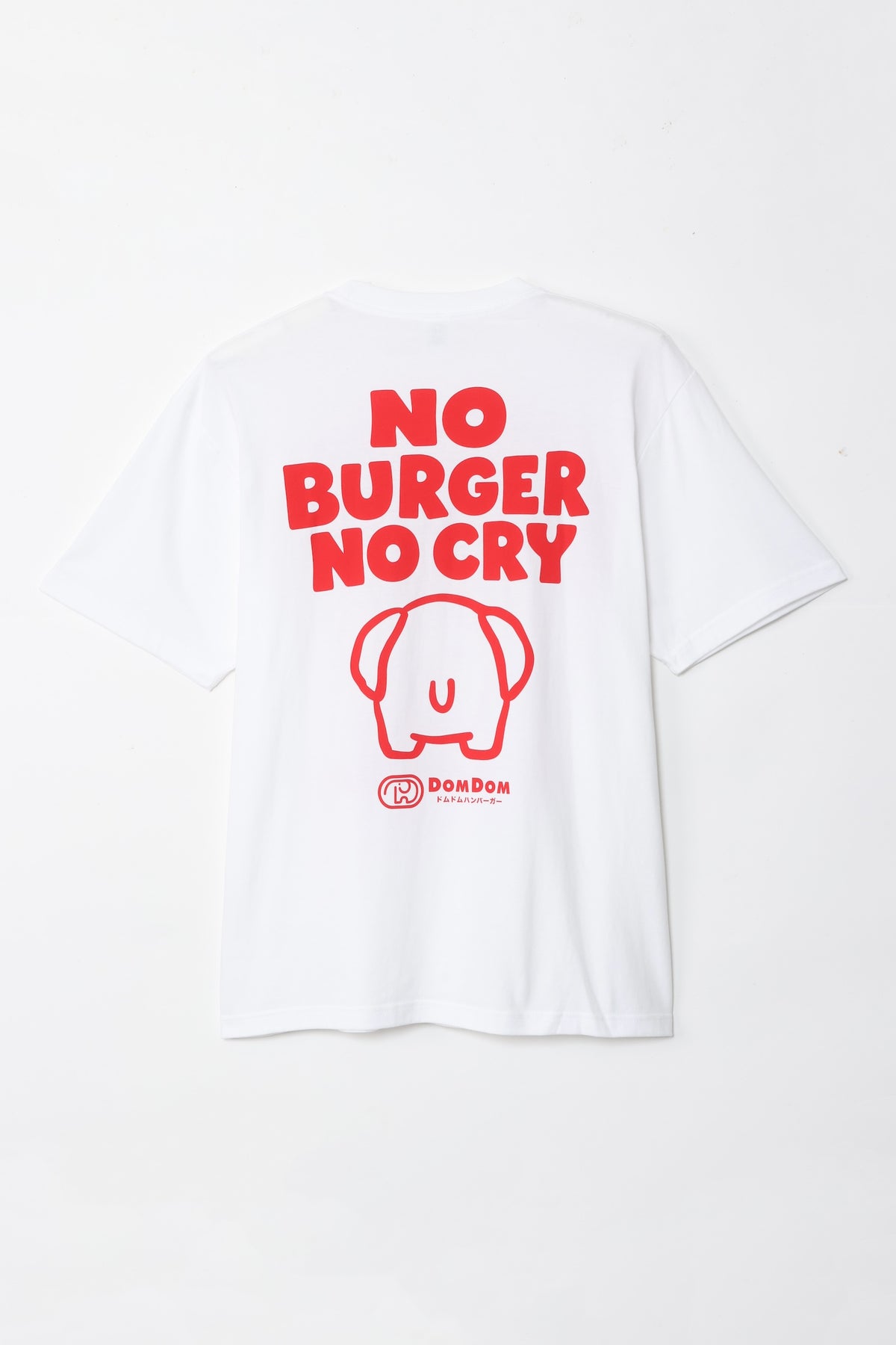 DOMDOM Tシャツ BE MY BURGER ホワイト(赤)