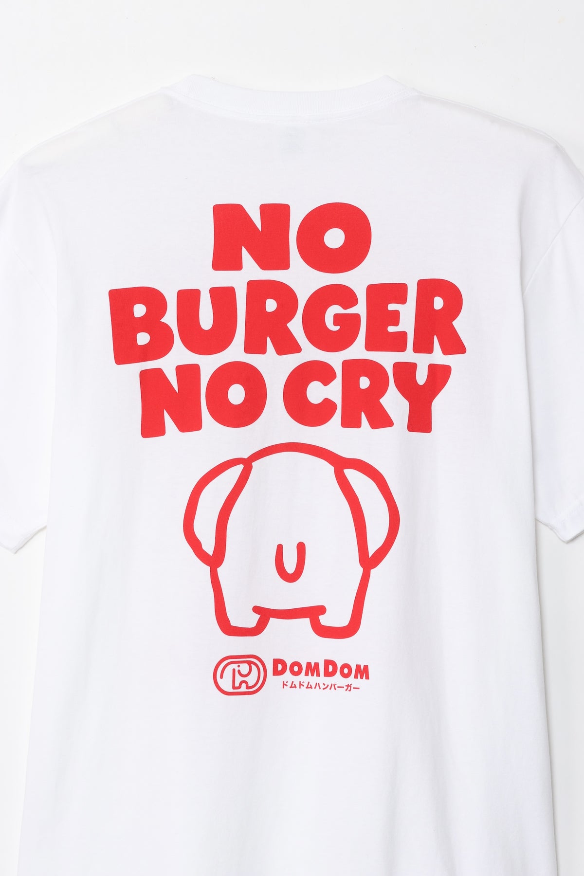 DOMDOM Tシャツ BE MY BURGER ホワイト(赤)
