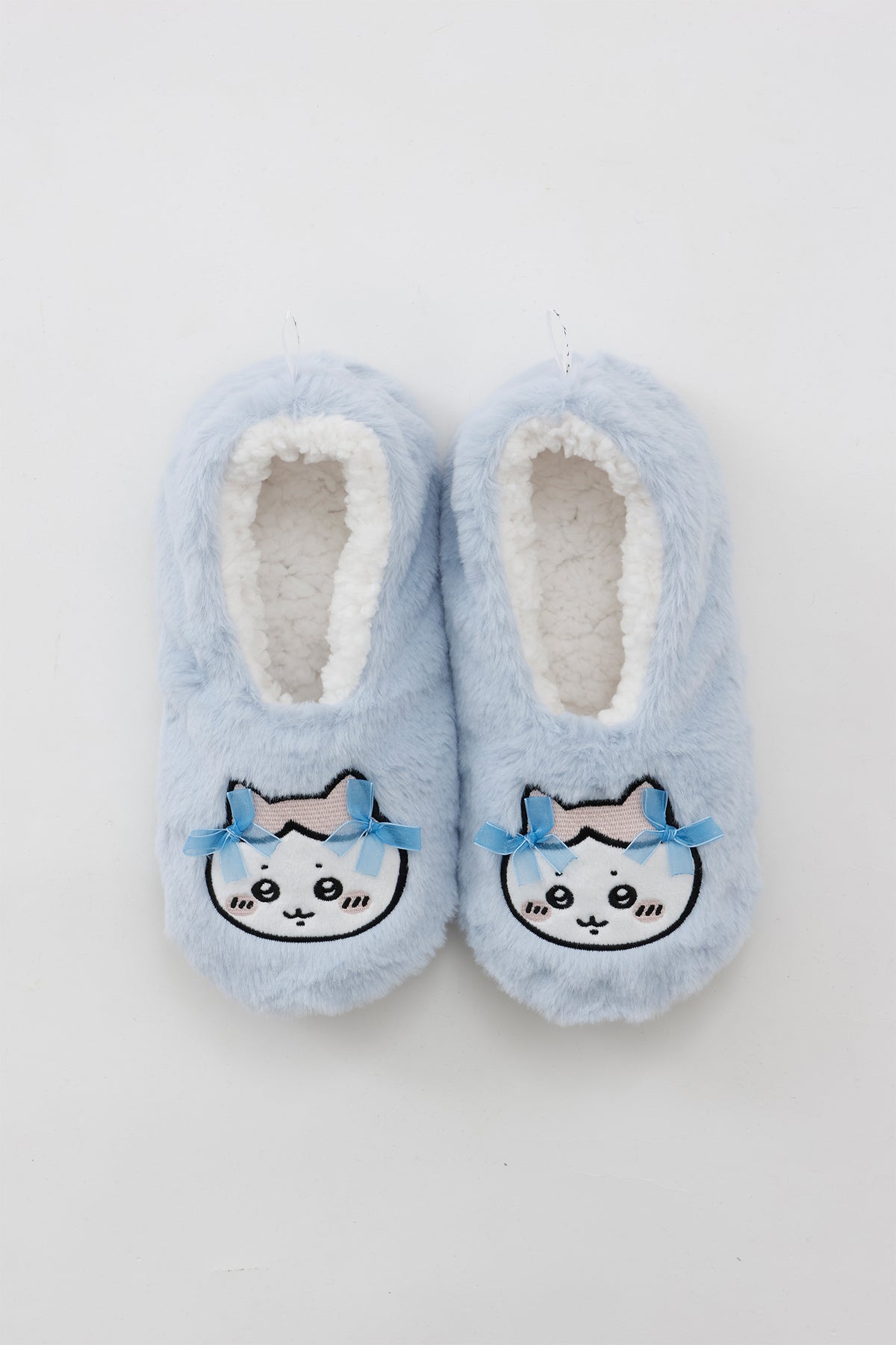 【追加生産予約】ちいかわ ルームシューズ ハチワレリボン サックス