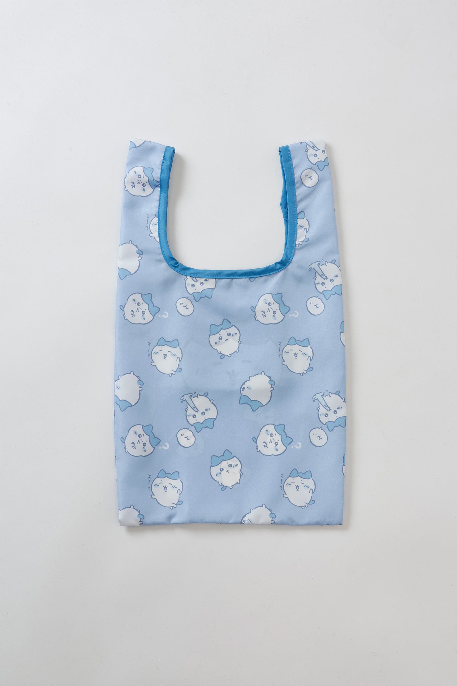 【2BUY10%OFF対象商品】ちいかわ エコバッグ ハチワレ総柄 ブルー