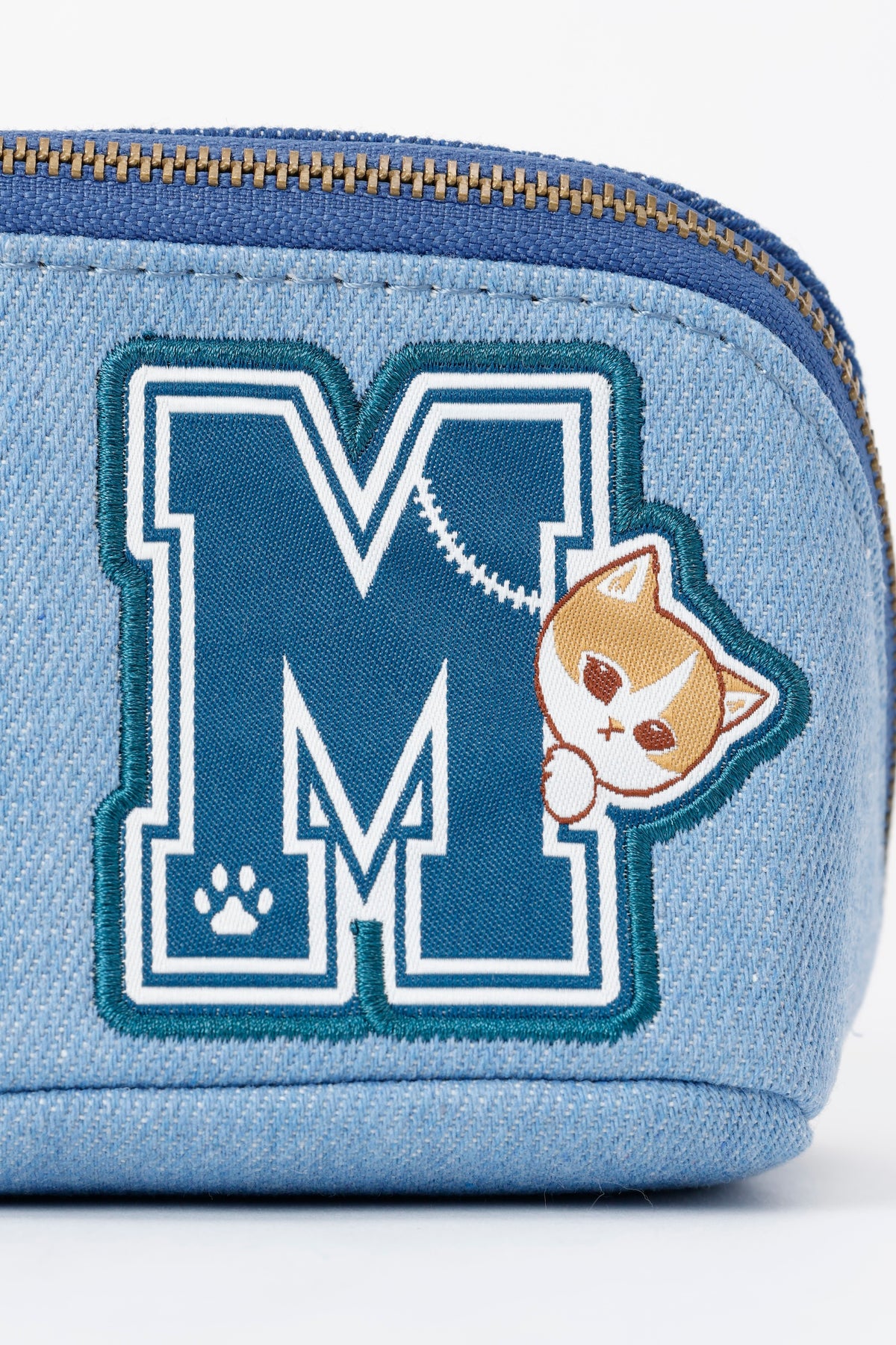 mofusand デニムポーチ M ブルー ONE