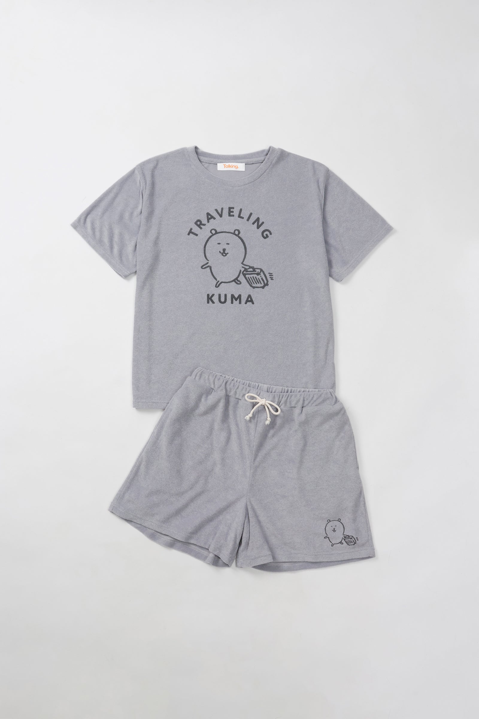 ナガノキャラクターズ ルームウェアセットアップ トラベル グレー