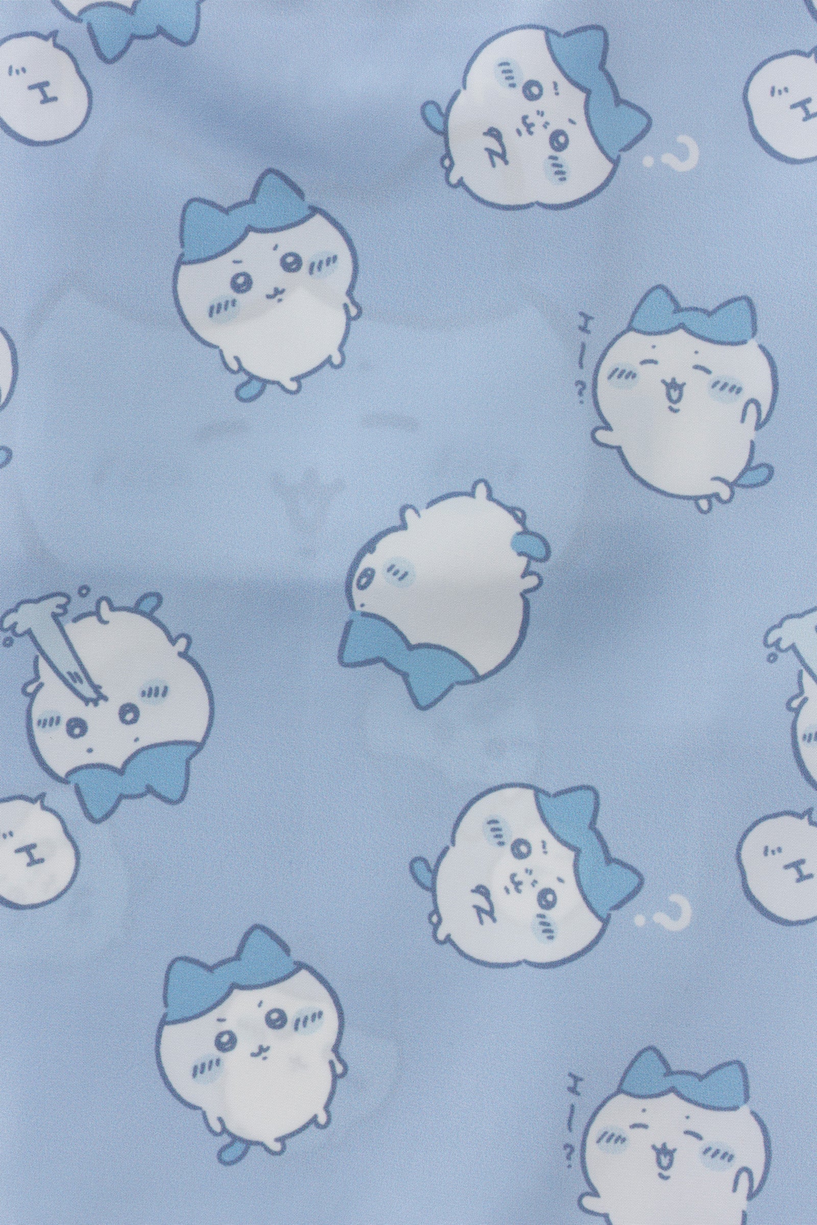 【2BUY10%OFF対象商品】ちいかわ エコバッグ ハチワレ総柄 ブルー