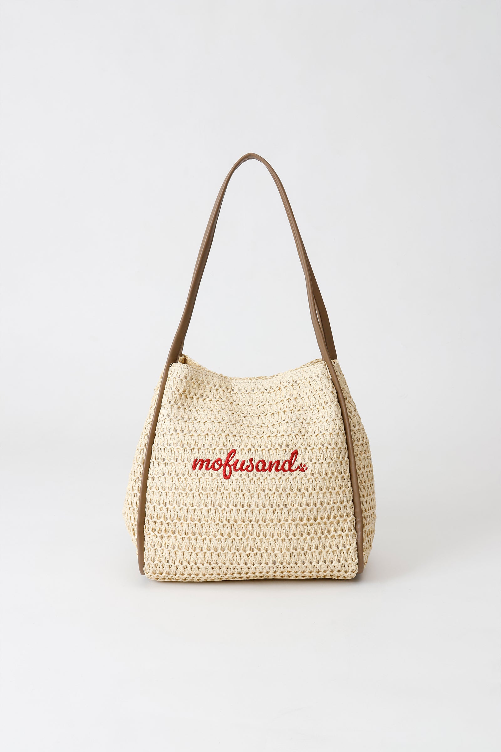 mofusand かごバッグ ストロベリー ナチュラル