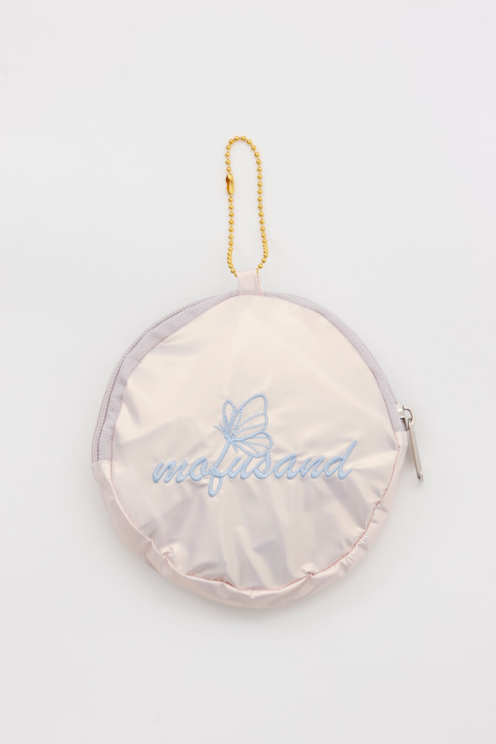 mofusand ポーチ付きオーロラバッグ ちょうちょにゃん いろはねにゃん ブルー