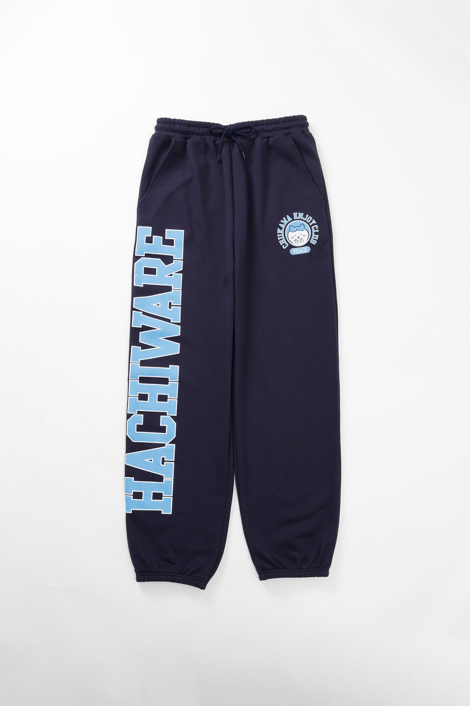 ちいかわ スウェットパンツ ピース ハチワレ ネイビー
