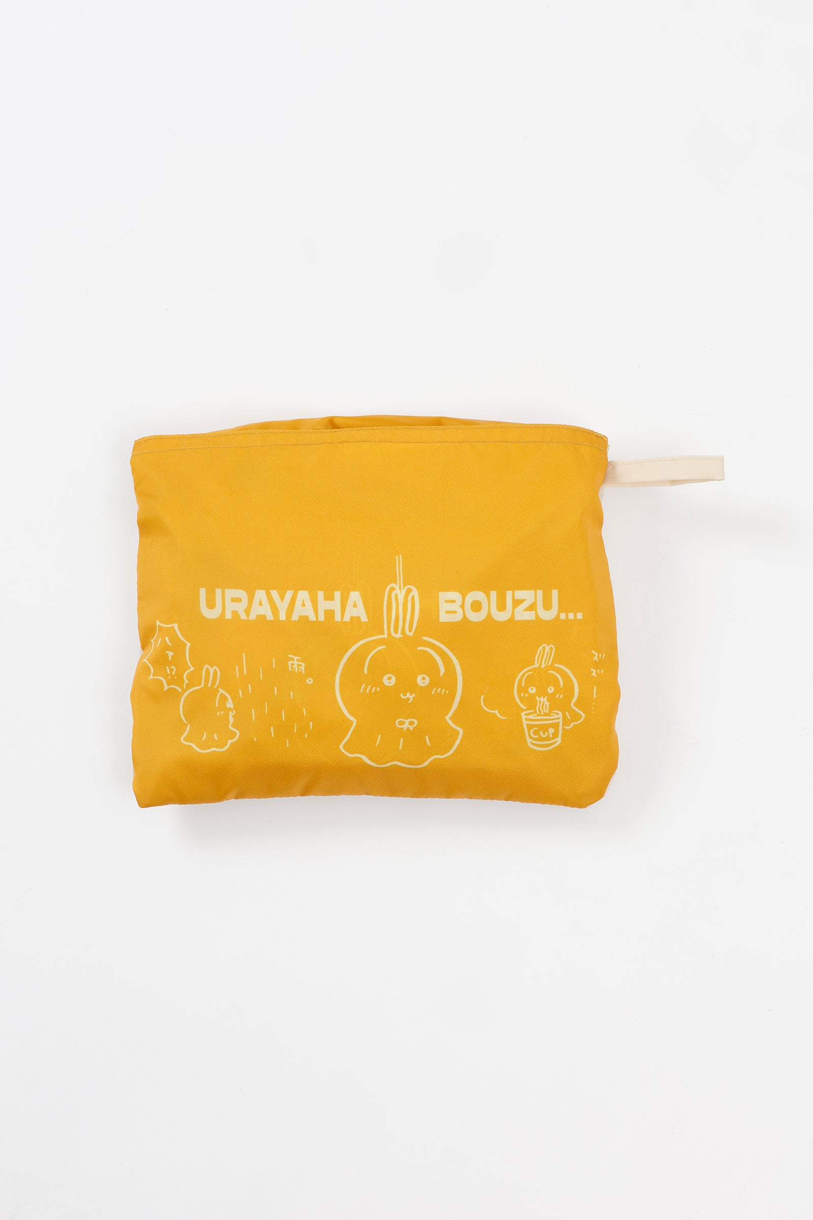 ちいかわ パッカブルレインポンチョ ウラヤハボウズ うさぎ ベージュ キッズ