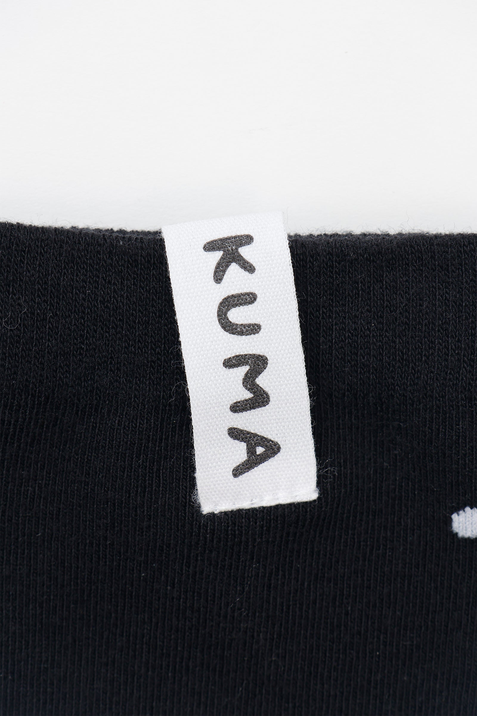 【追加生産予約】ナガノキャラクターズ クルーソックス モノクロなくま ブラック 22-24cm