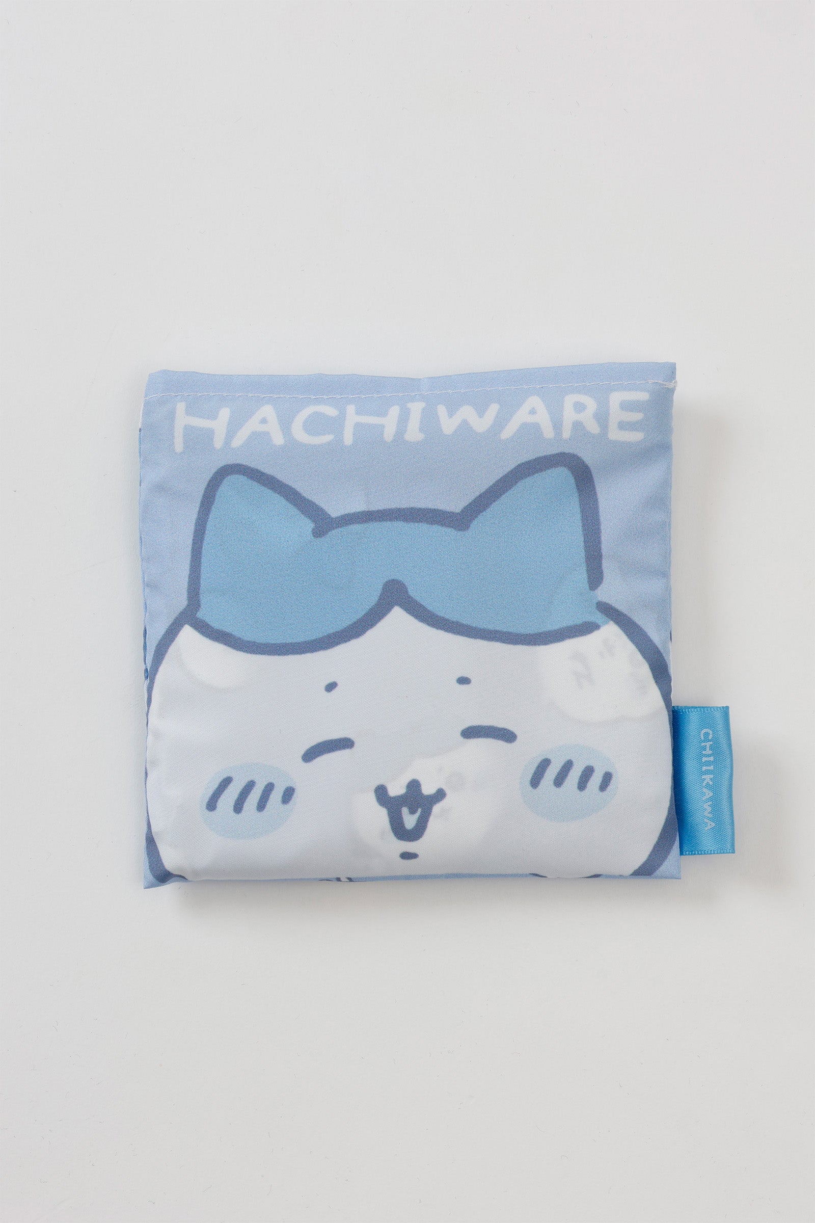 【2BUY10%OFF対象商品】ちいかわ エコバッグ ハチワレ総柄 ブルー