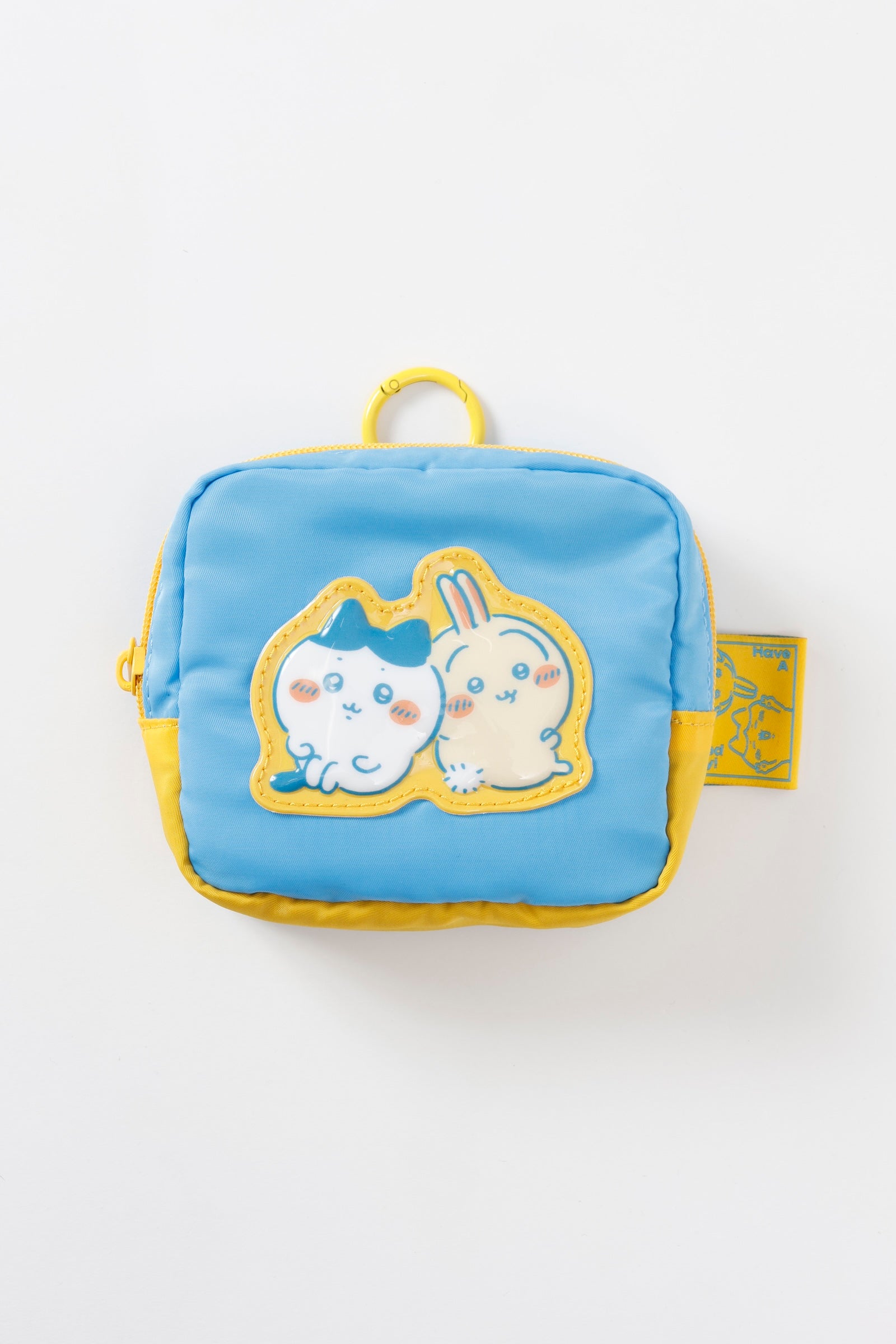 ちいかわ ぷっくりアップリケポーチ ハチワレ&うさぎ ブルー ONE