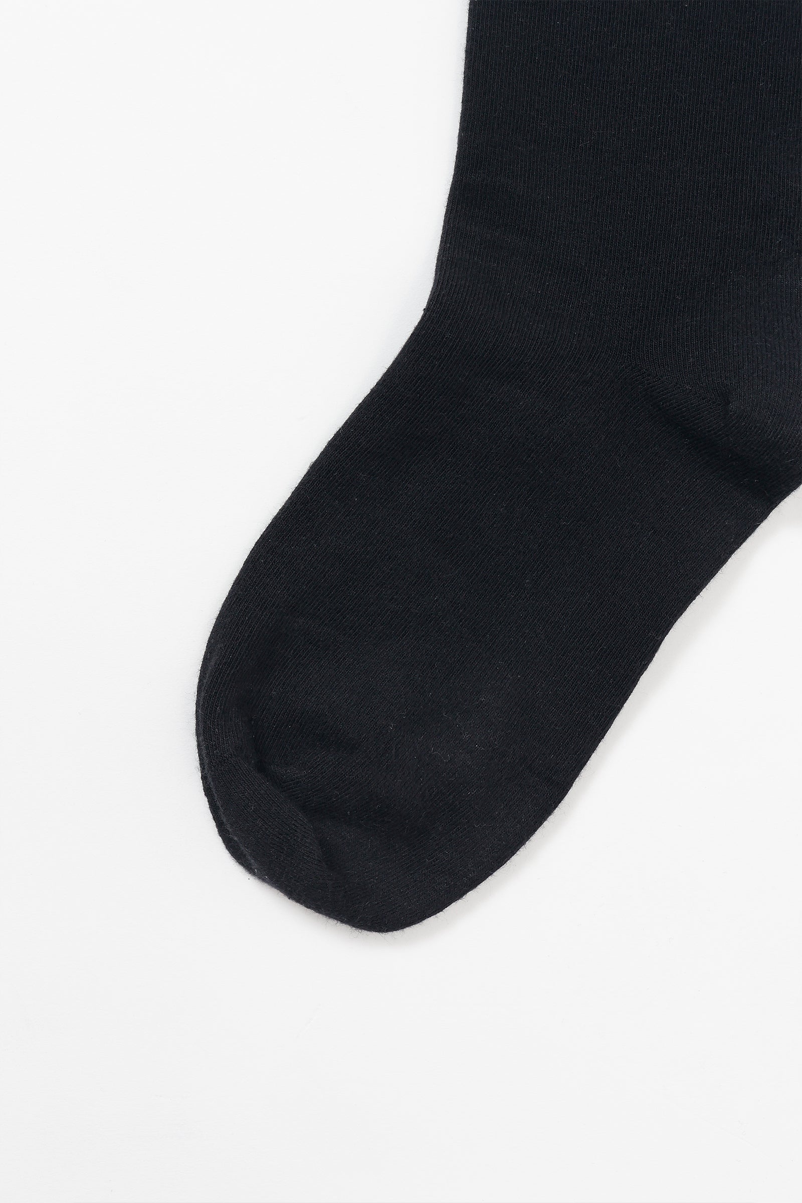 【追加生産予約】ナガノキャラクターズ クルーソックス モノクロなくま ブラック 22-24cm