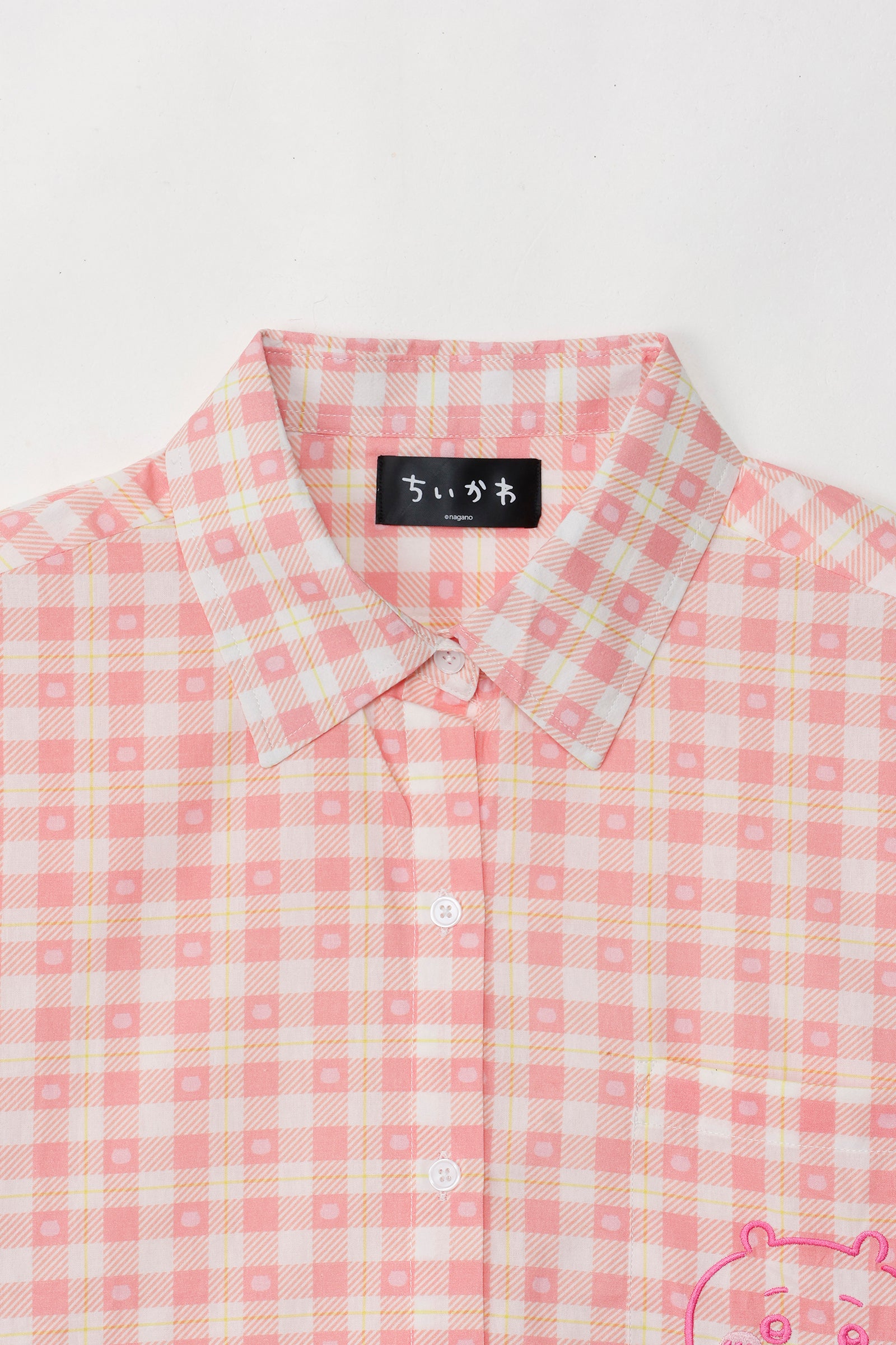 ちいかわ チェックシリーズ シャツ ちいかわ ピンク