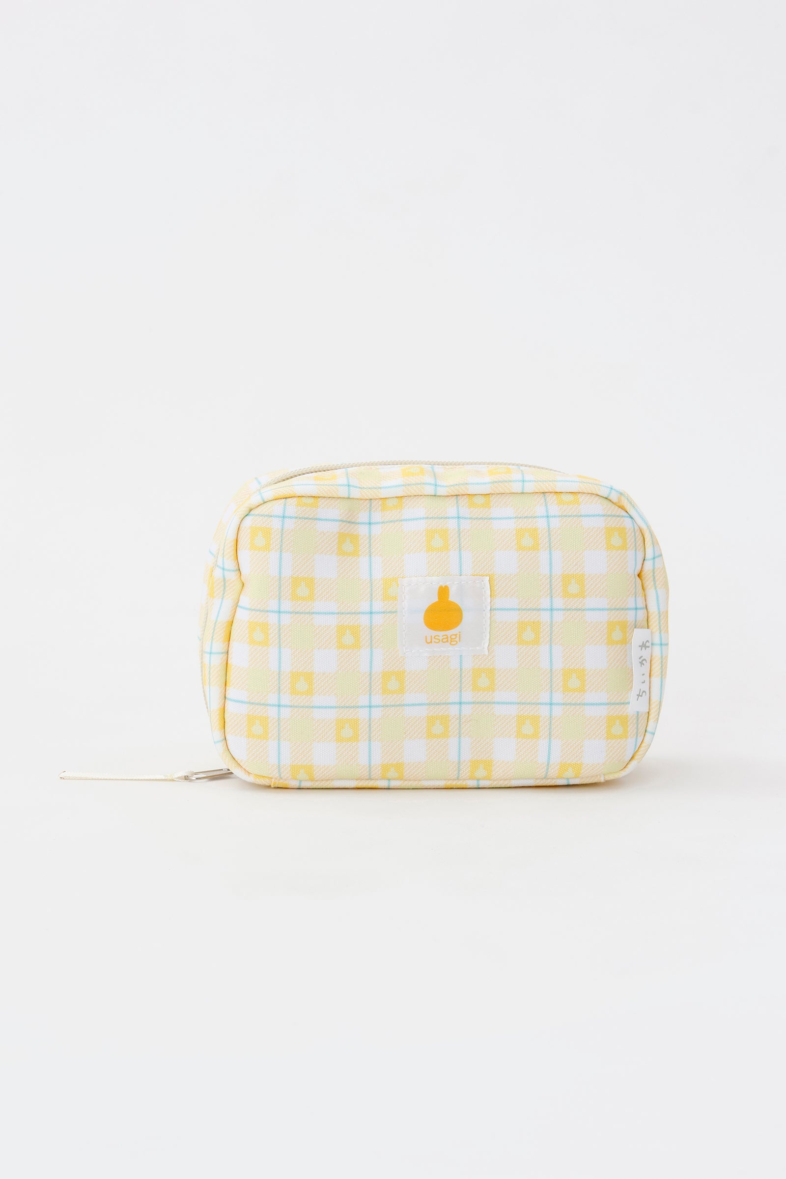 ちいかわ チェックシリーズ ポーチ うさぎ イエロー