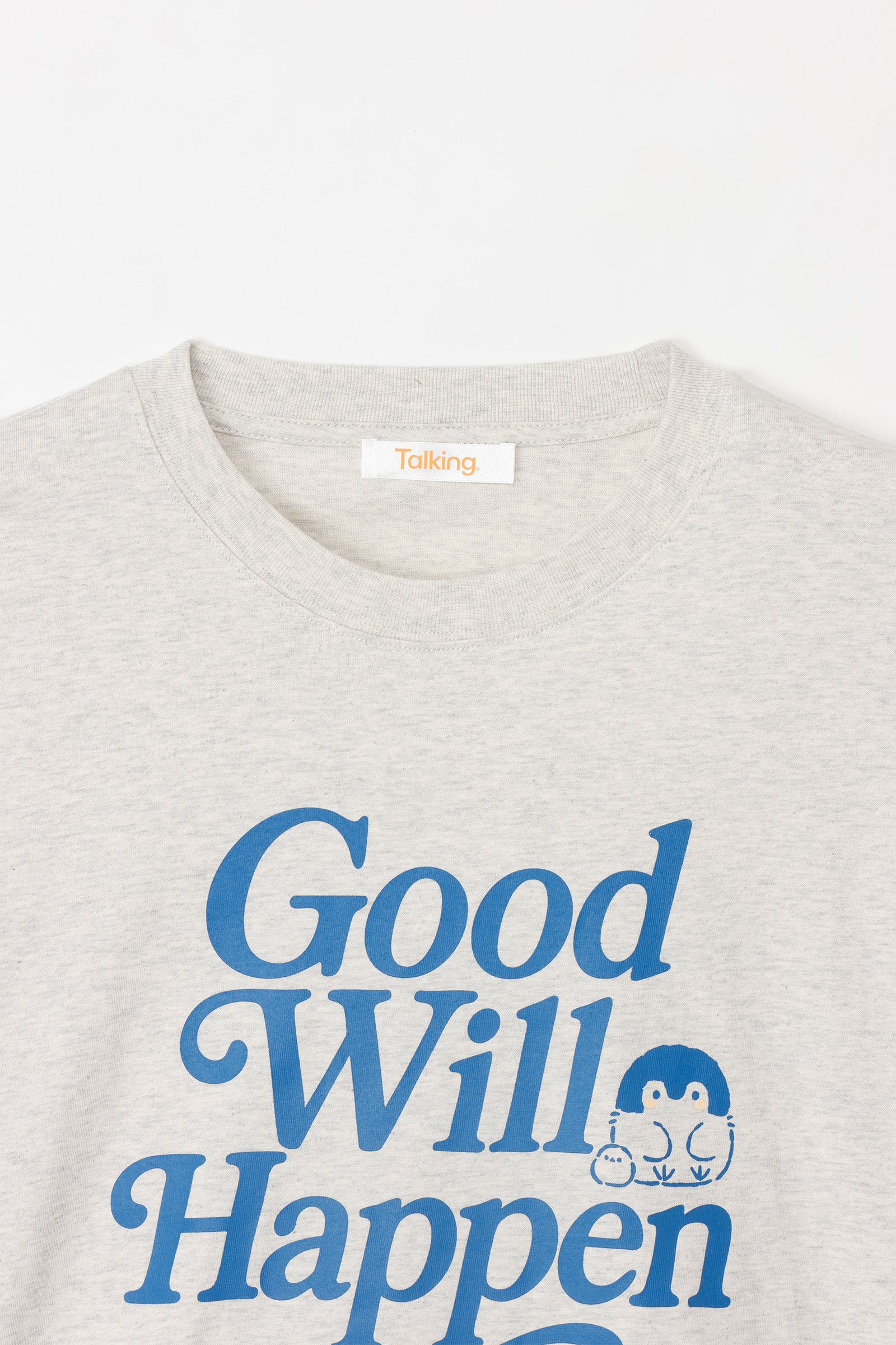 【2BUY10%OFF対象商品】コウペンちゃん ビッグシルエットTシャツ Good Will Happen シロ杢