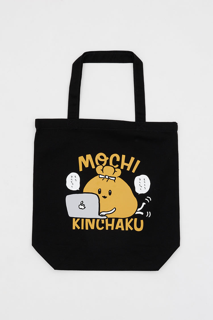 ナガノキャラクターズ トートバッグ MOCHI KINCHAKU ブラック