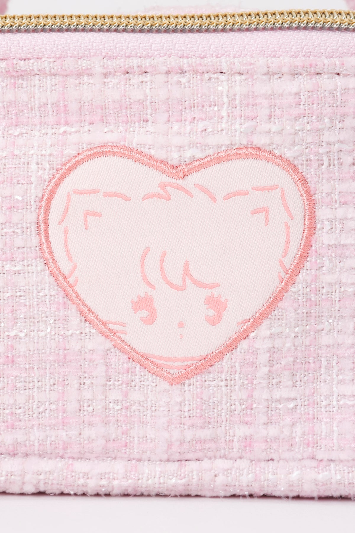 Lil ala mode ツイードポーチ ムース ピンク ONE