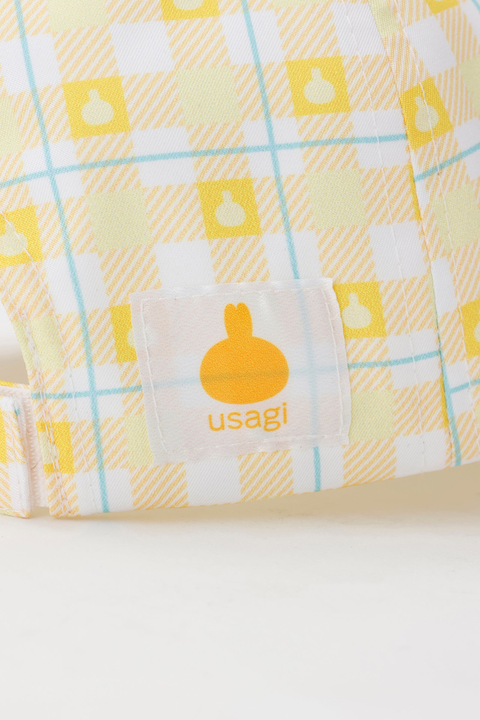 ちいかわ チェックシリーズ CAP うさぎ イエロー