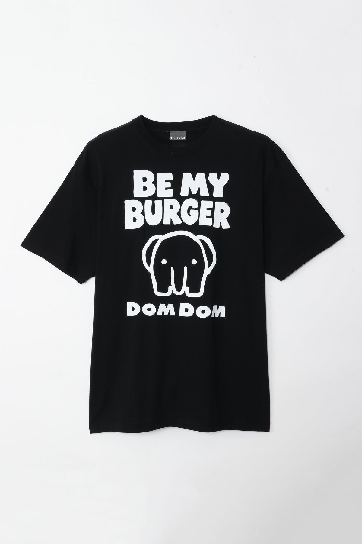 DOMDOM Tシャツ BE MY BURGER ブラック