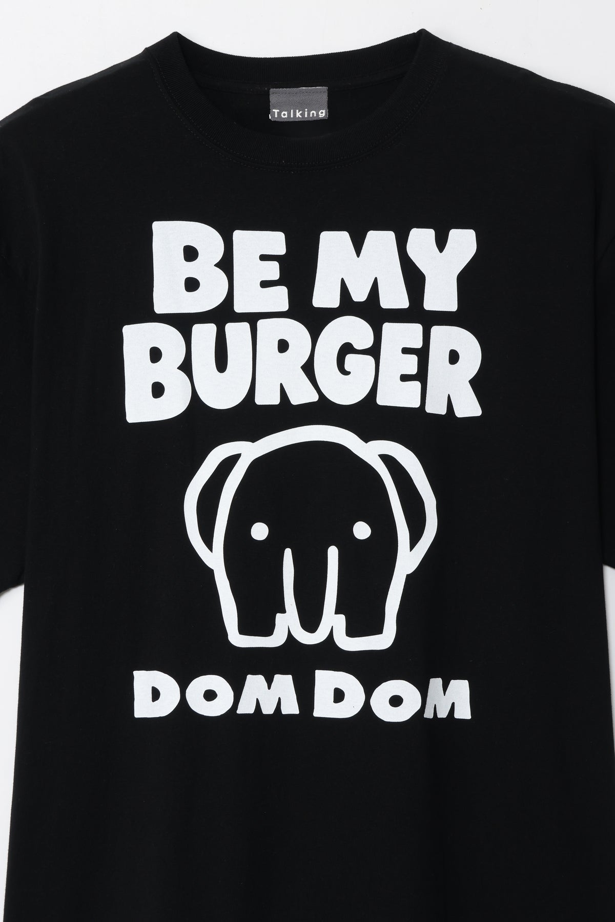 DOMDOM Tシャツ BE MY BURGER ブラック