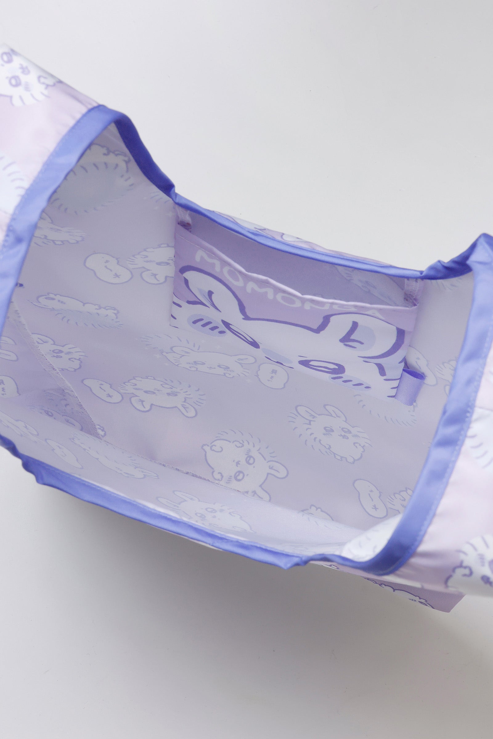 【2BUY10%OFF対象商品】ちいかわ エコバッグ モモンガ総柄 パープル