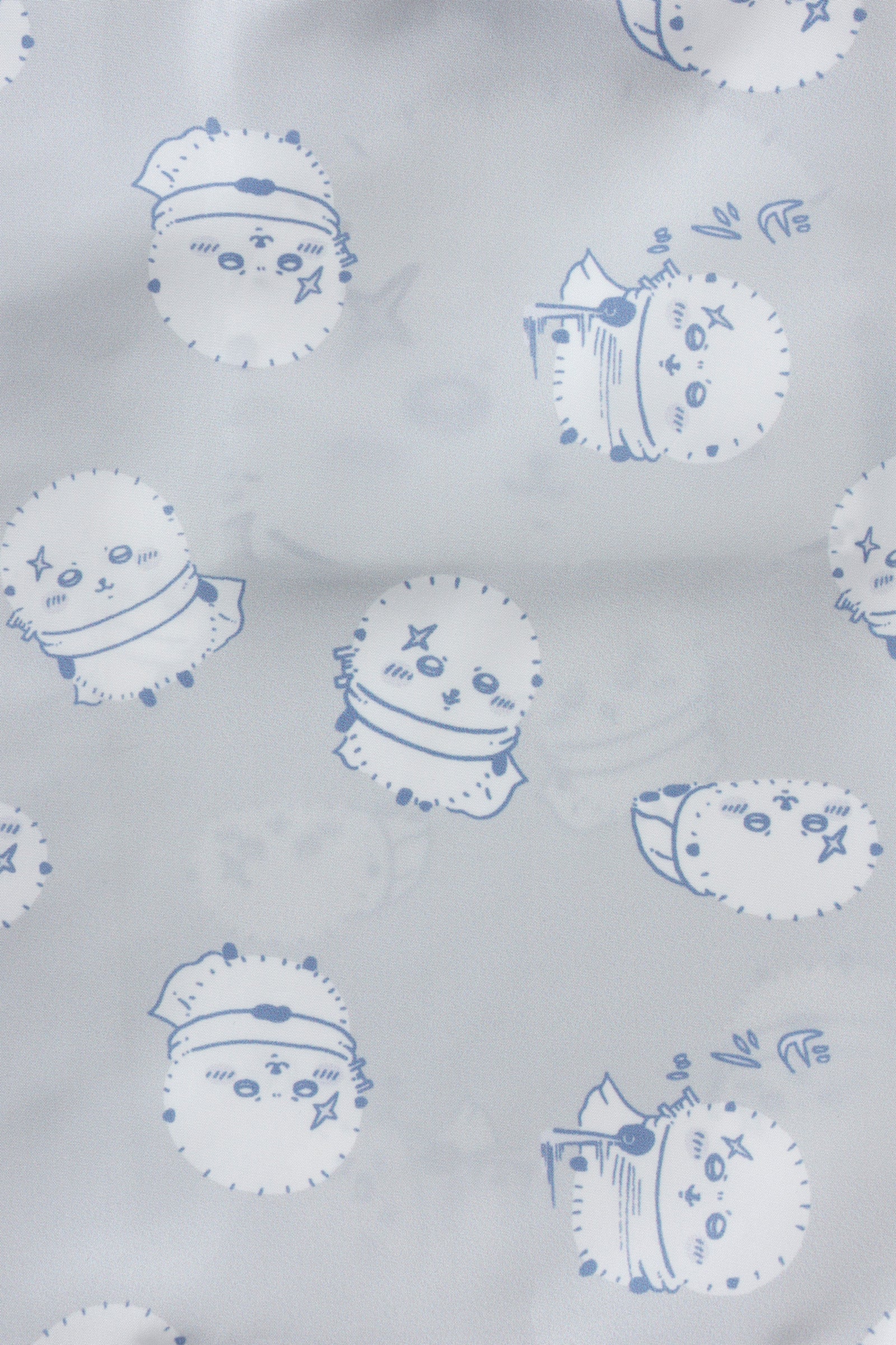 【2BUY10%OFF対象商品】ちいかわ エコバッグ ラッコ総柄 グレー