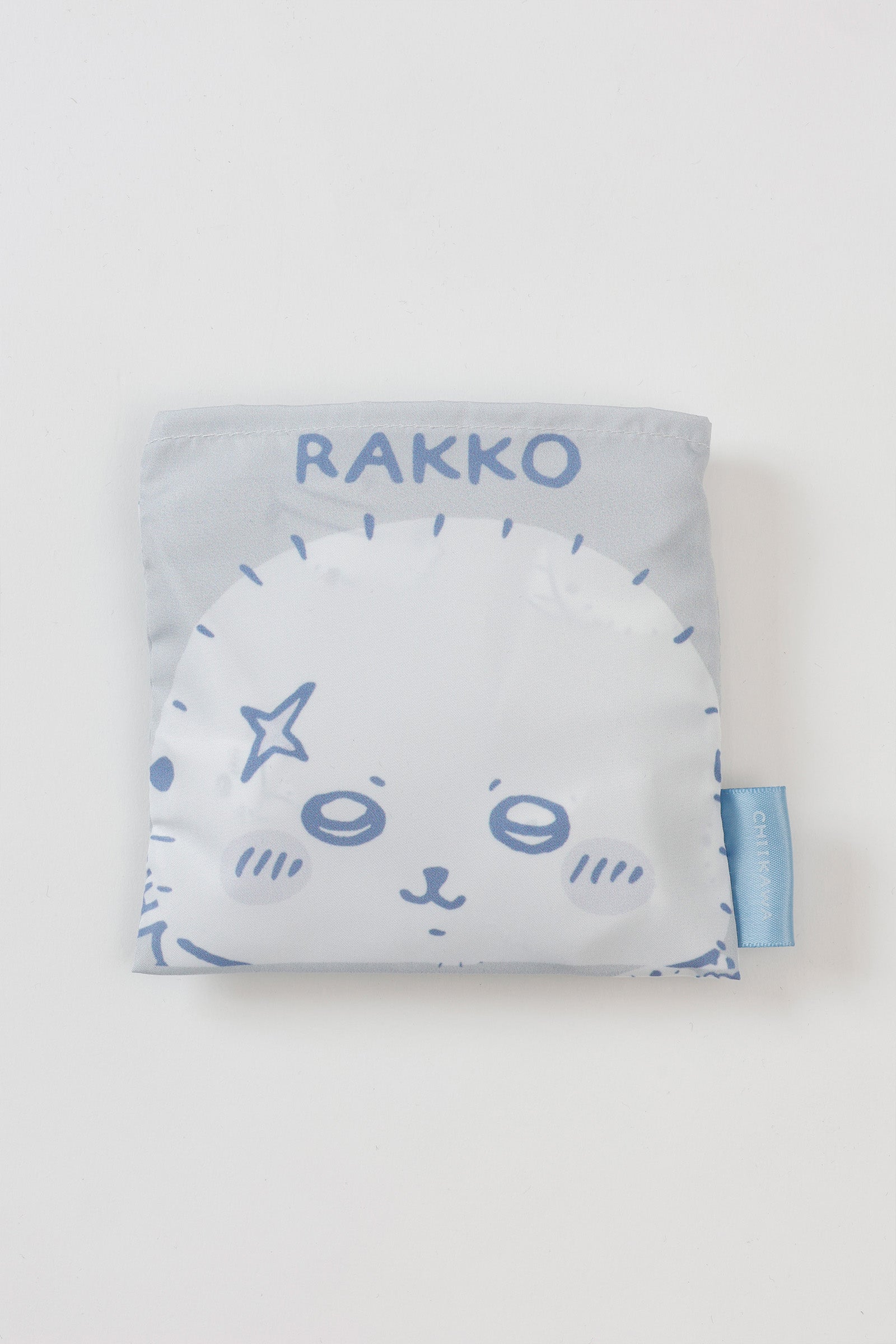 【2BUY10%OFF対象商品】ちいかわ エコバッグ ラッコ総柄 グレー