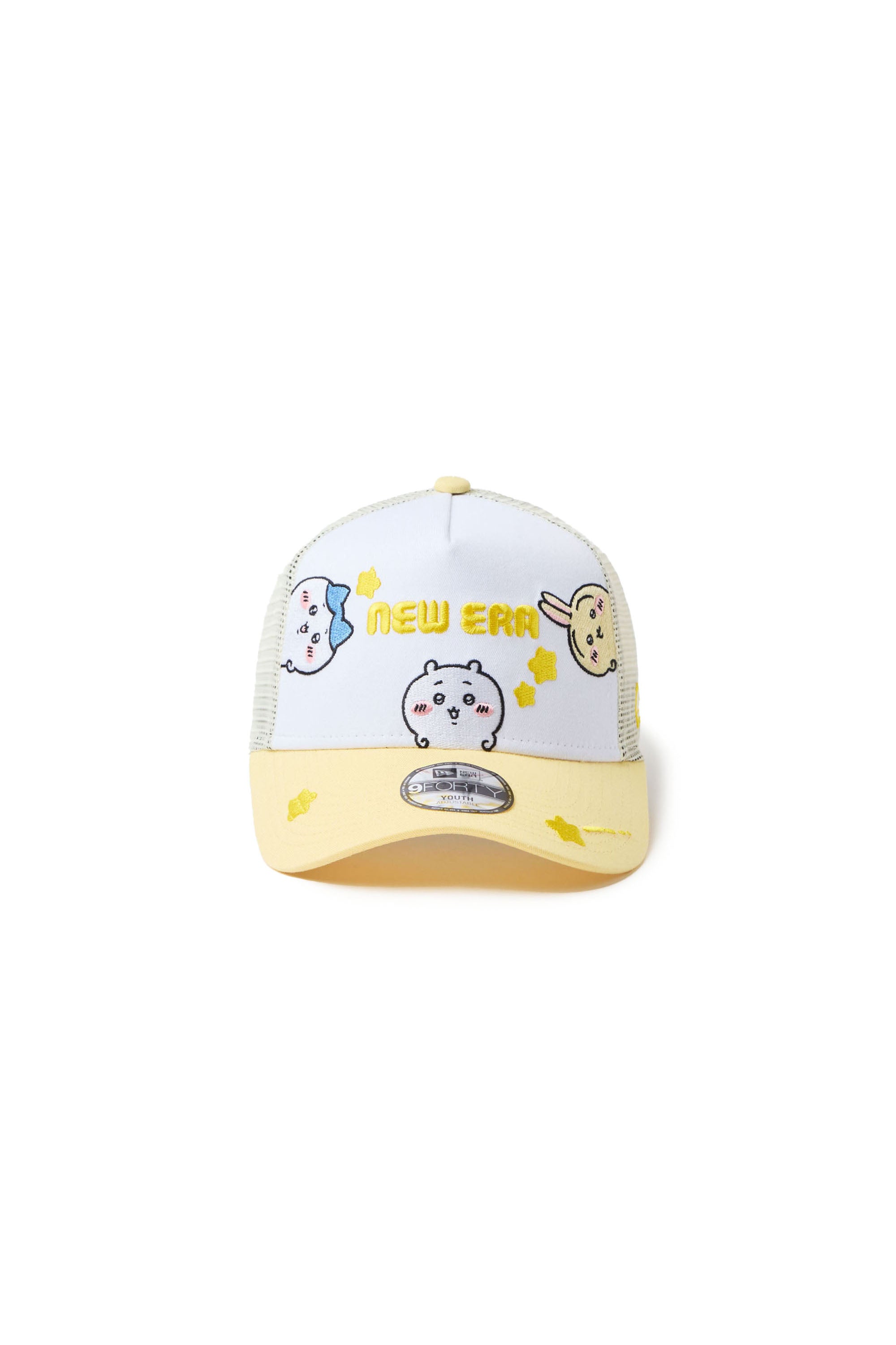 キッズ Youth 9FORTY A-Frame トラッカー ちいかわ / ちいかわ・ハチワレ・うさぎ ホワイト/ソフトイエロー