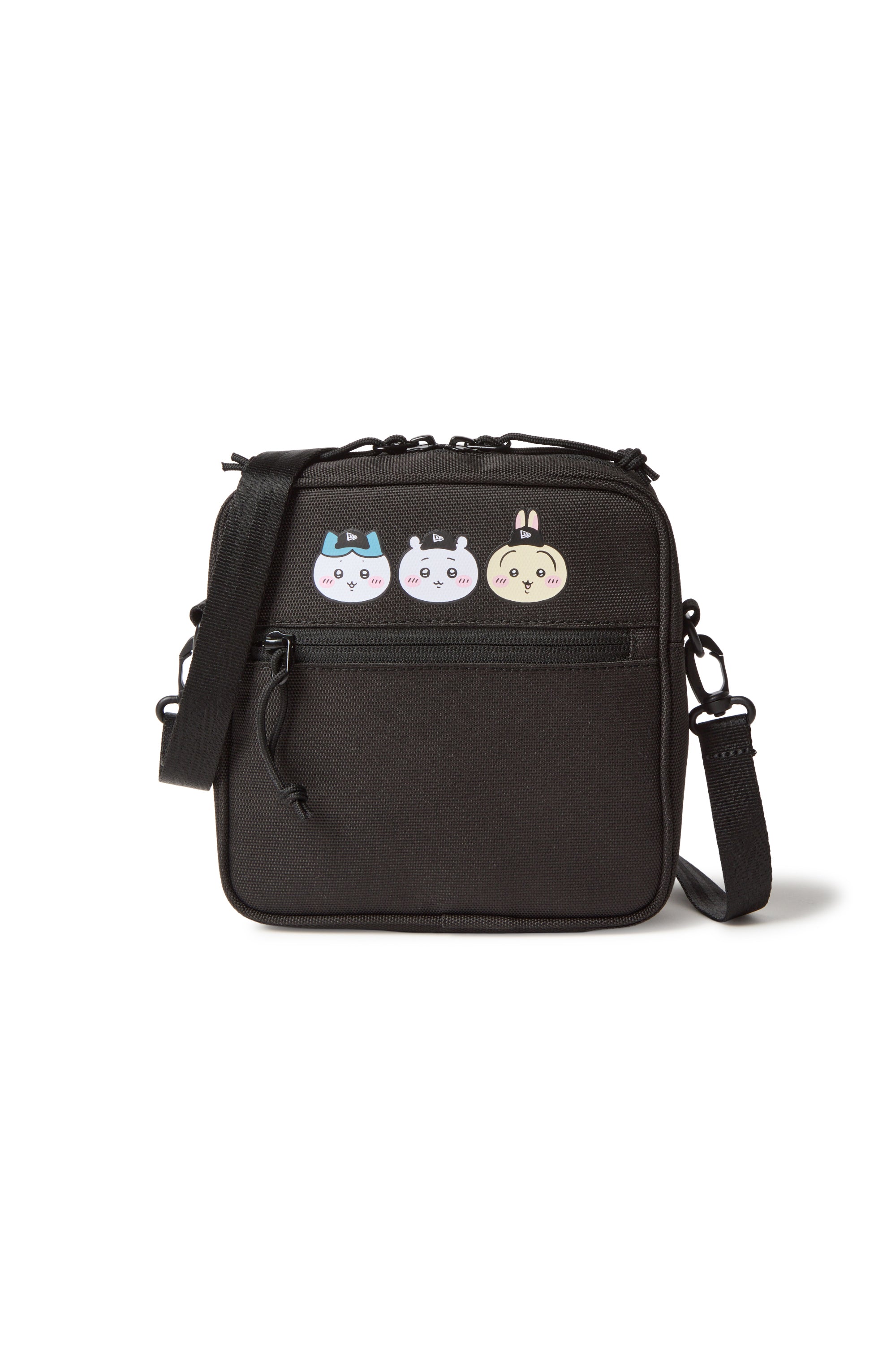【2BUY10%OFF対象商品】スクエアショルダーポーチ 1.5L ちいかわ / ちいかわ・ハチワレ・うさぎ ブラック