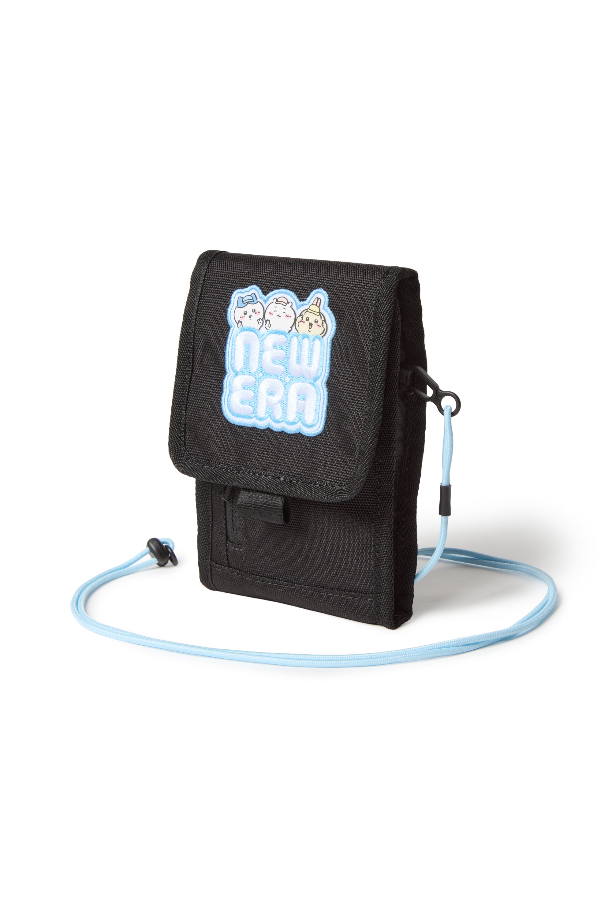 【2BUY10%OFF対象商品】スクエアネックポーチ 0.5L ちいかわ / ちいかわ・ハチワレ・うさぎ ブラック