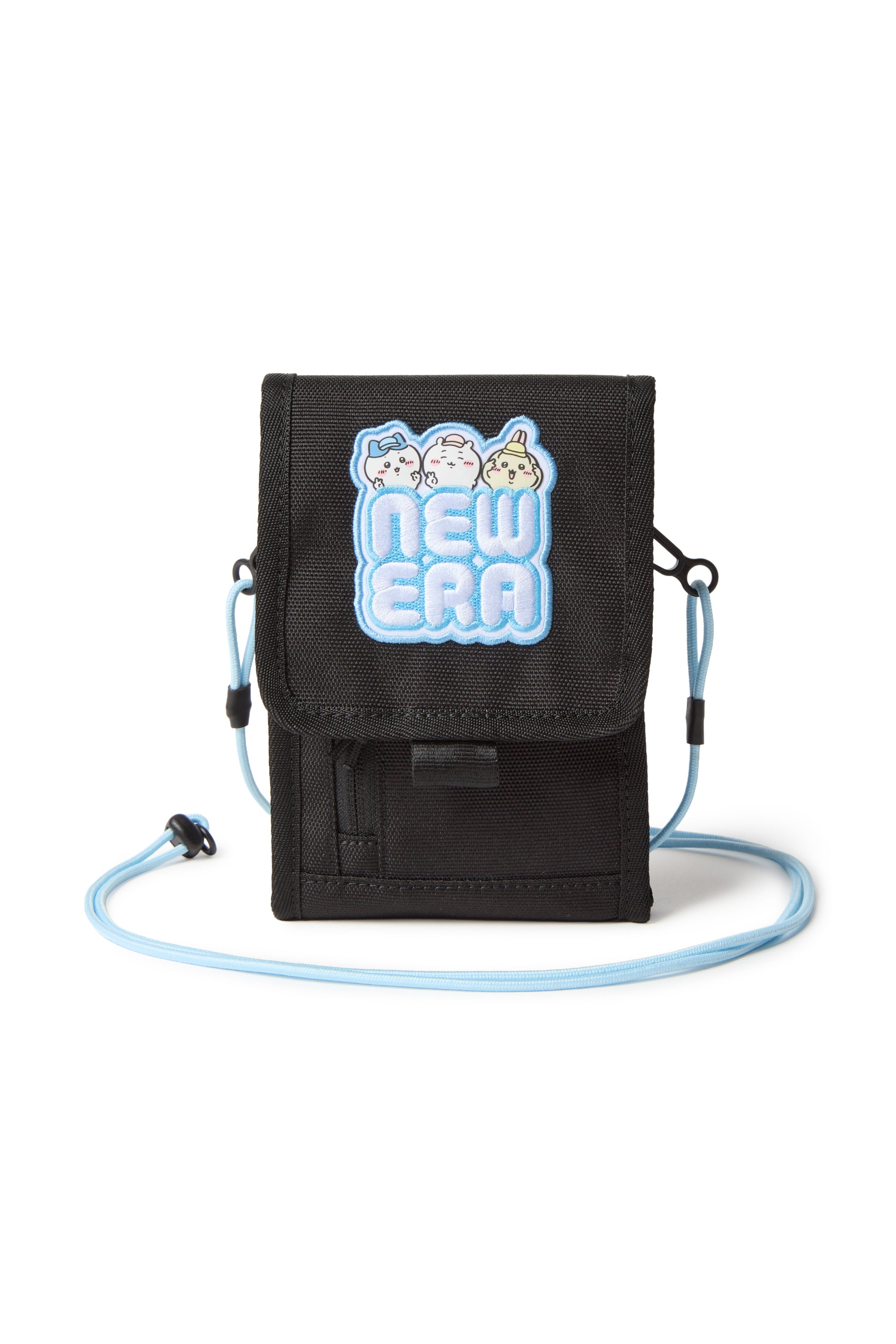 【2BUY10%OFF対象商品】スクエアネックポーチ 0.5L ちいかわ / ちいかわ・ハチワレ・うさぎ ブラック