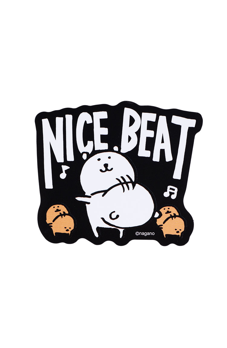 【2BUY10%OFF対象商品】ナガノマーケット スマホに貼れるサイズのステッカー(NICE BEAT)