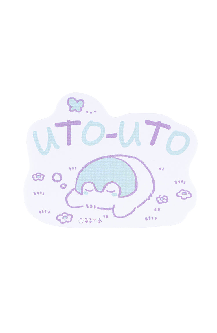 【2BUY10%OFF対象商品】コウペンちゃん スマホに貼れるサイズのステッカー(ウトウト)