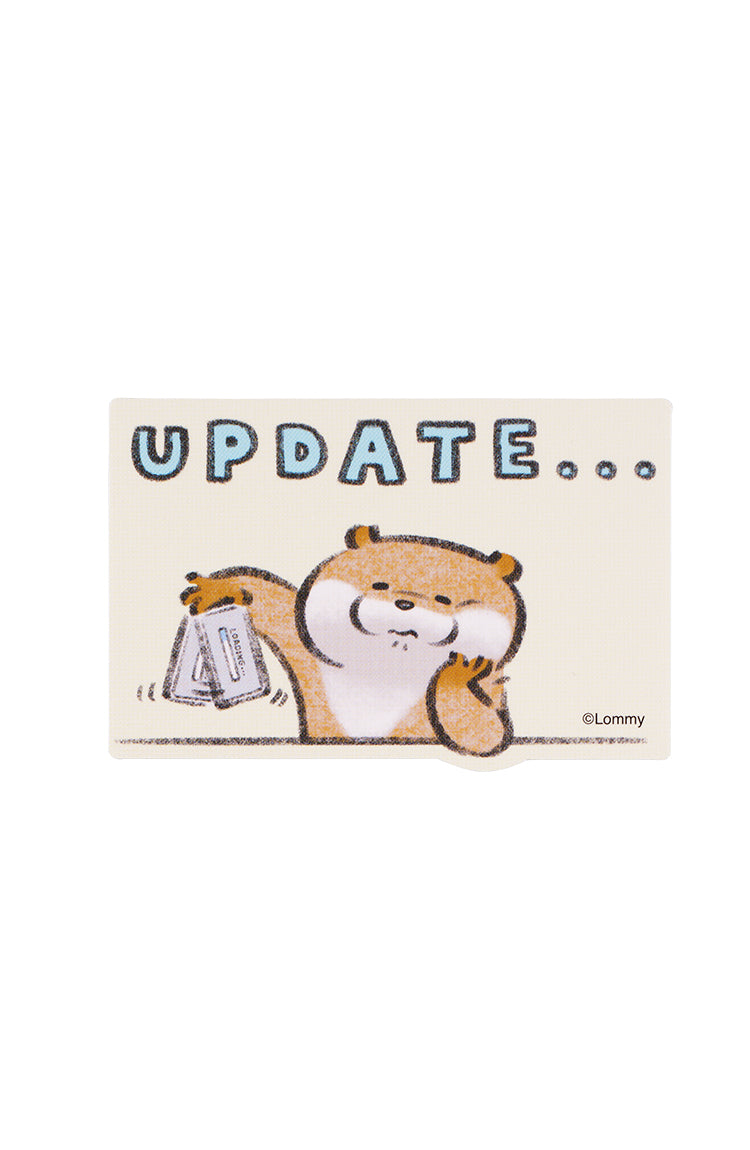 【2BUY10%OFF対象商品】可愛い嘘のカワウソ スマホに貼れるサイズのステッカー(UPDATE)