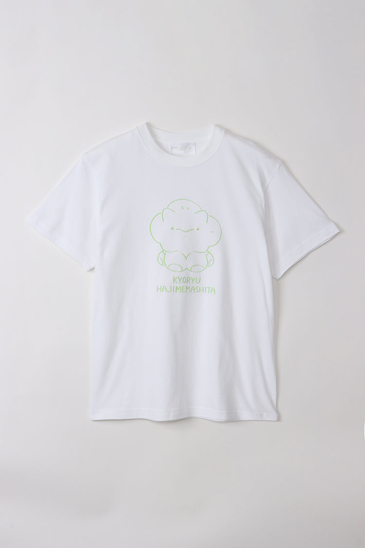 恐竜はじめました Tシャツ Hello!バブ ホワイト