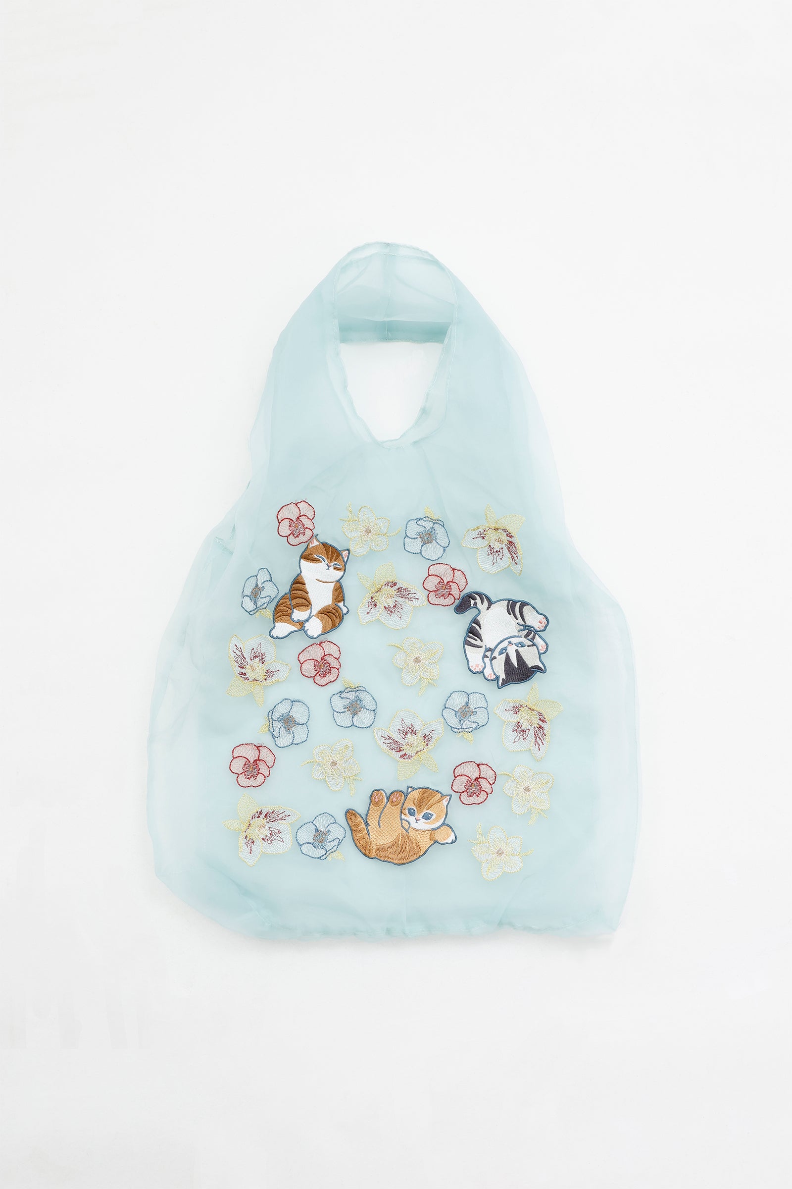 【2BUY10%OFF対象商品】mofusand×日比谷花壇 チュールバッグ ウィンターオリジン ミント