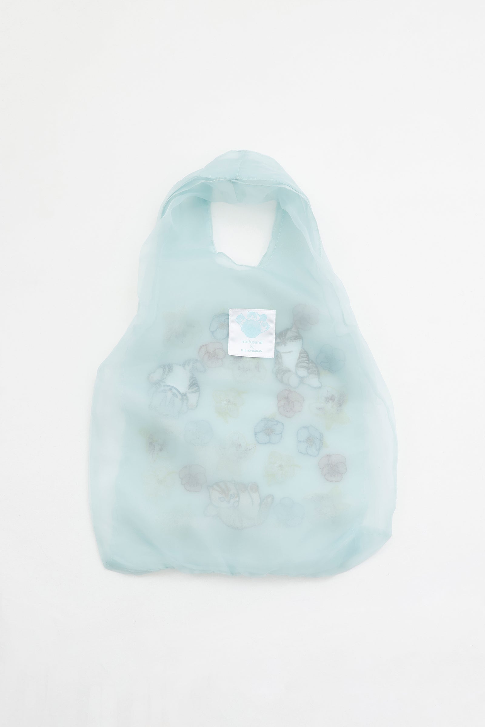 【2BUY10%OFF対象商品】mofusand×日比谷花壇 チュールバッグ ウィンターオリジン ミント