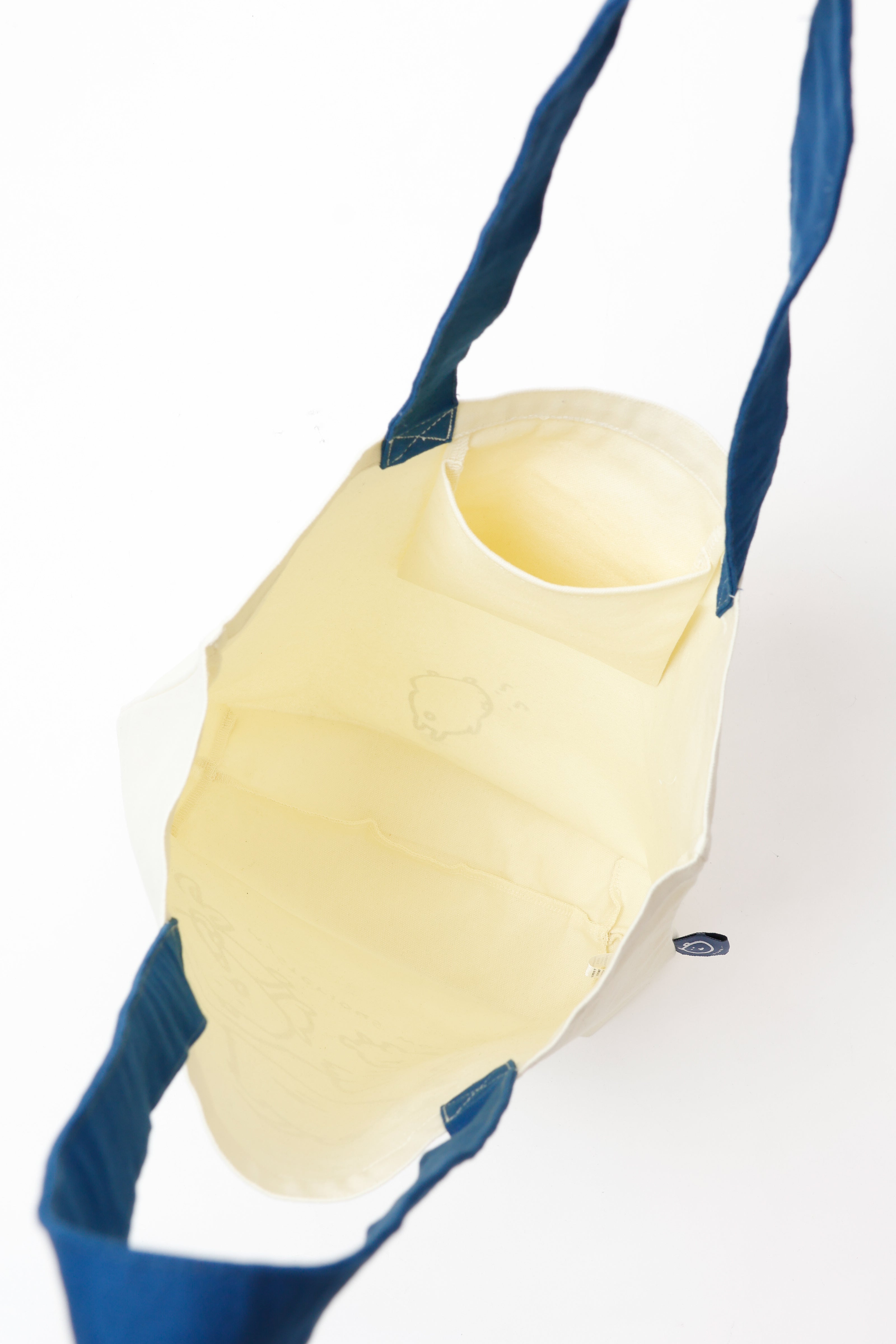 ナガノキャラクターズ トートバッグ 不思議な世界 ベージュ×ネイビー