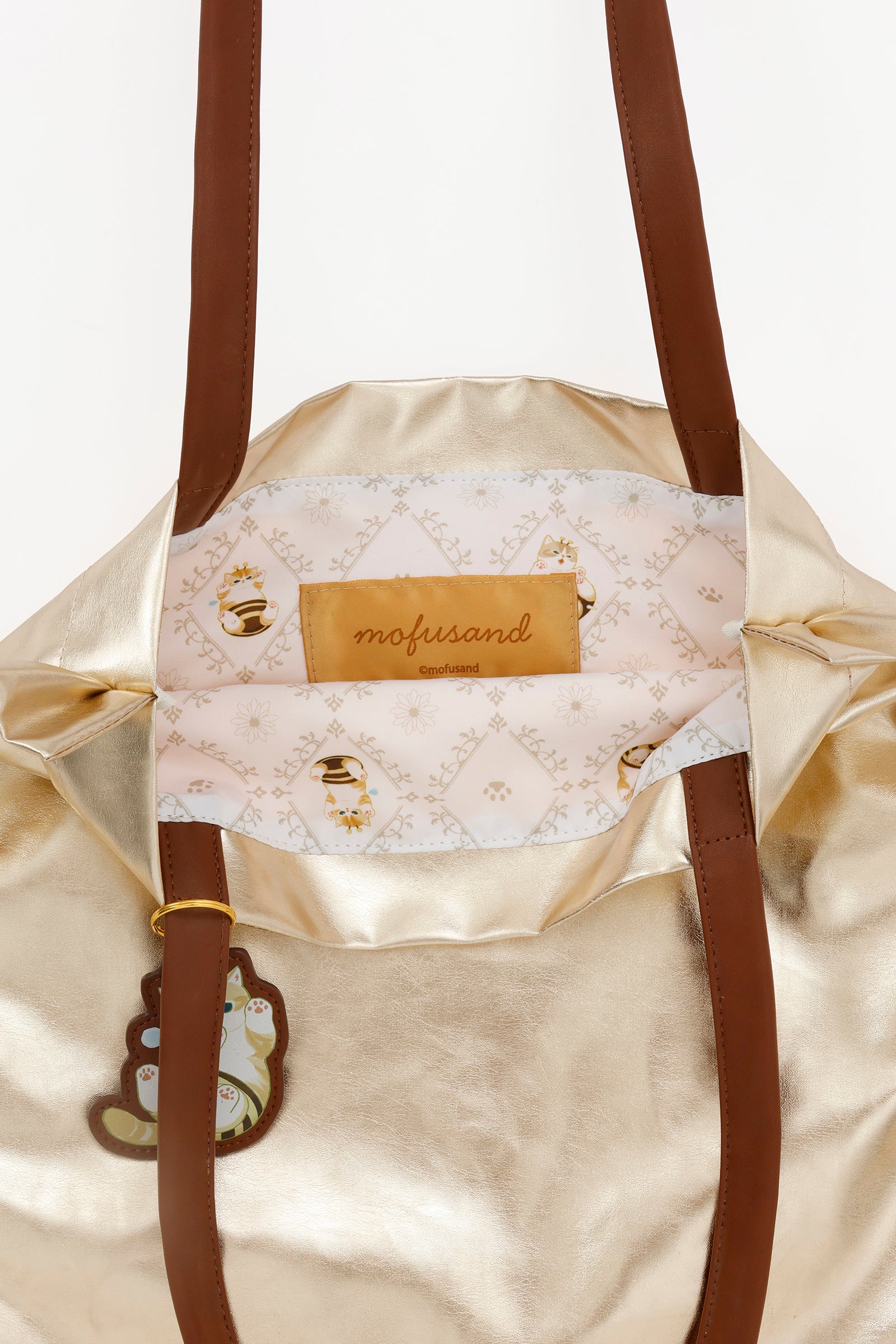 mofusand ラメトートバッグ ハチにゃん ゴールド