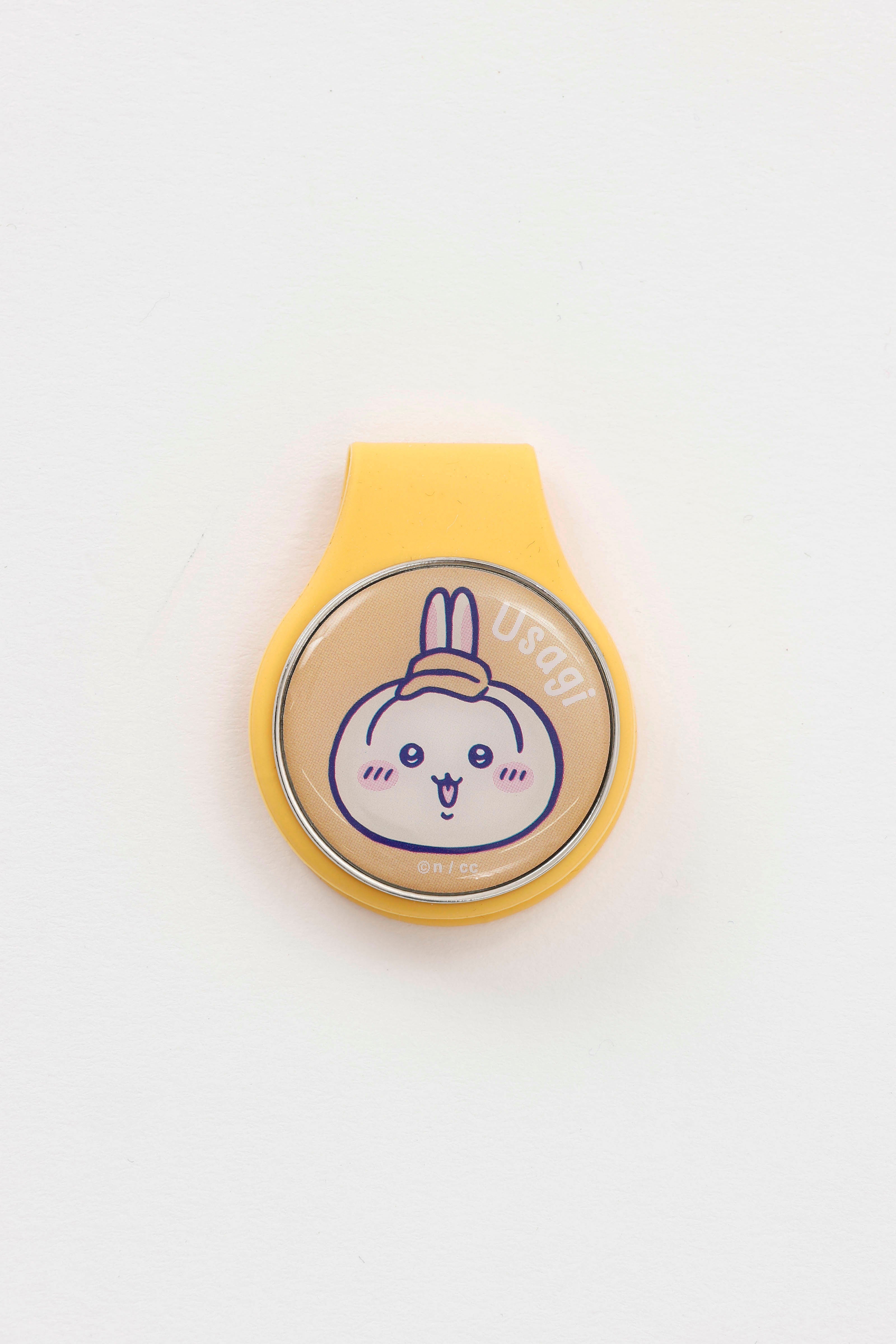【2BUY10%OFF対象商品】ちいかわGOLF シリコンクリップマーカー うさぎ イエロー