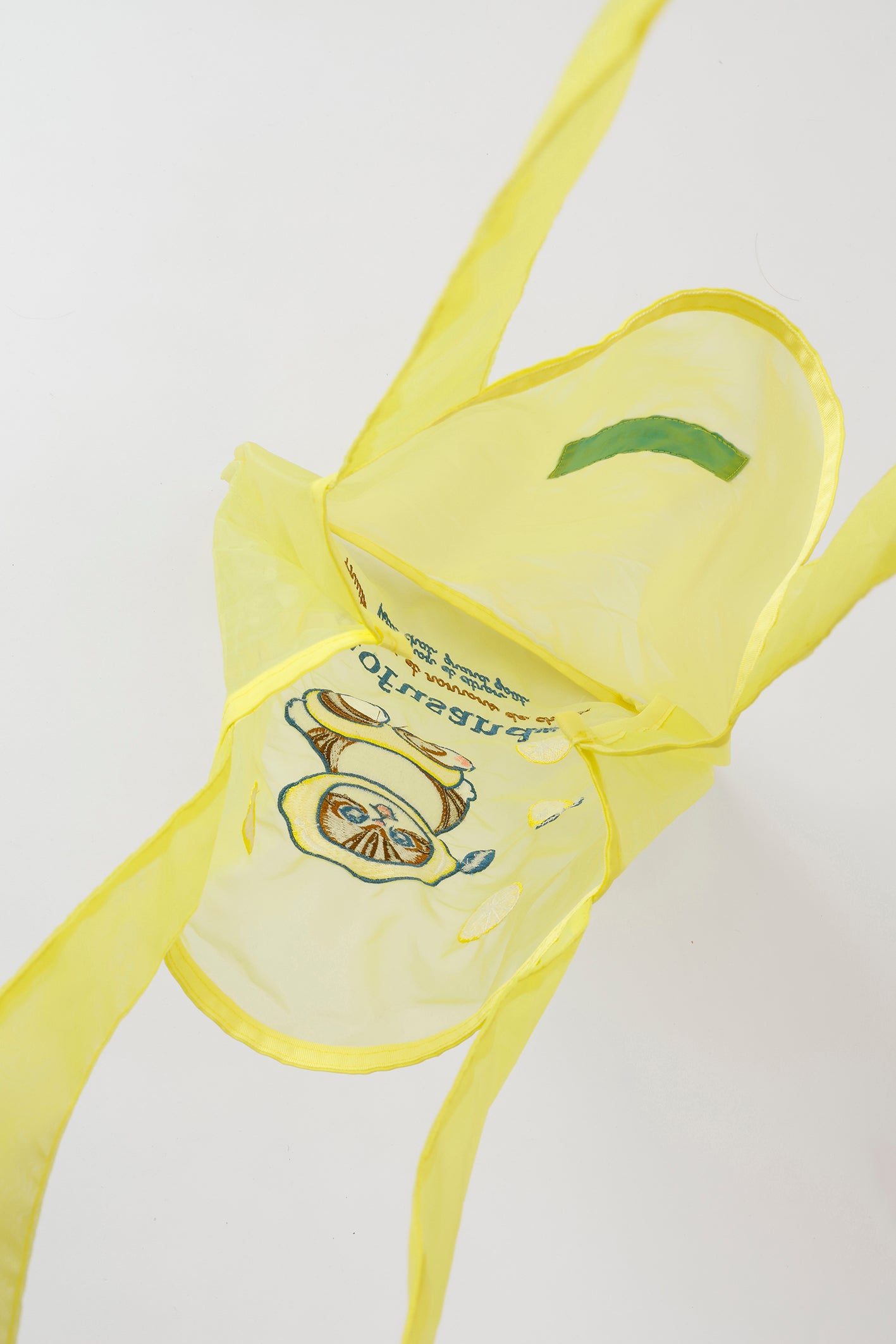 【2BUY10%OFF対象商品】mofusand オーガンジーバッグ レモン イエロー