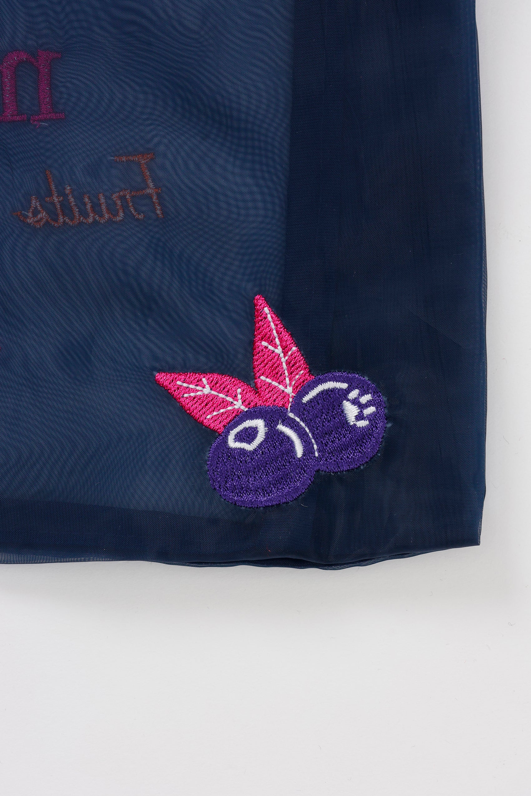 【2BUY10%OFF対象商品】mofusand オーガンジーバッグ ブルーベリー ネイビー