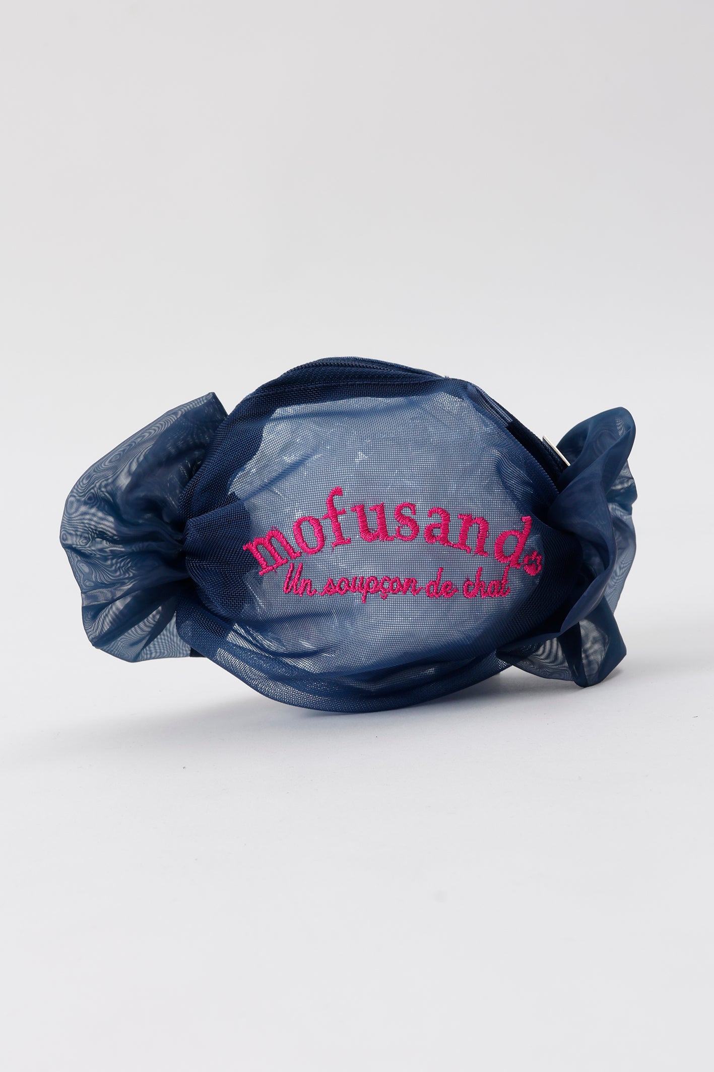 【2BUY10%OFF対象商品】mofusand キャンディポーチ ブルーベリー ネイビー